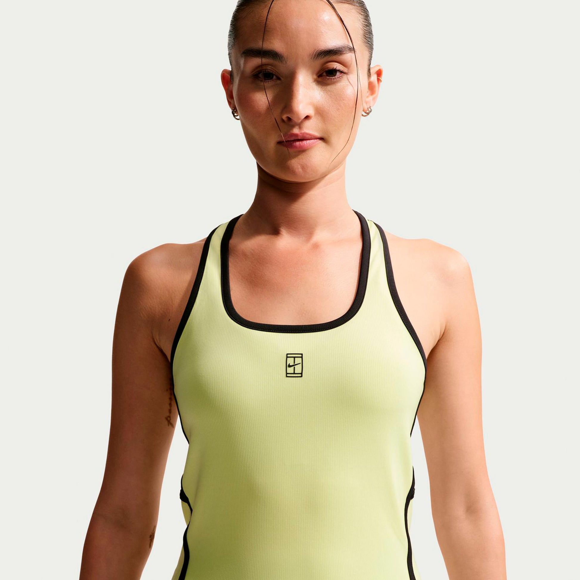 Nike Court Dri-Fit Advantage Tanktop Dames-limoen