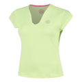 Out of Control V-Neck T-shirt Femmes-jaunes fluo