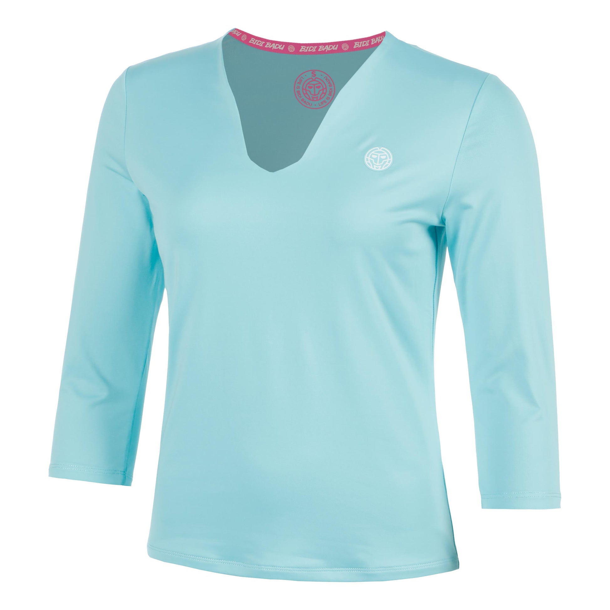 BIDI BADU Crew 2.0 V-Neck Haut manches longues Femmes-turquoise
