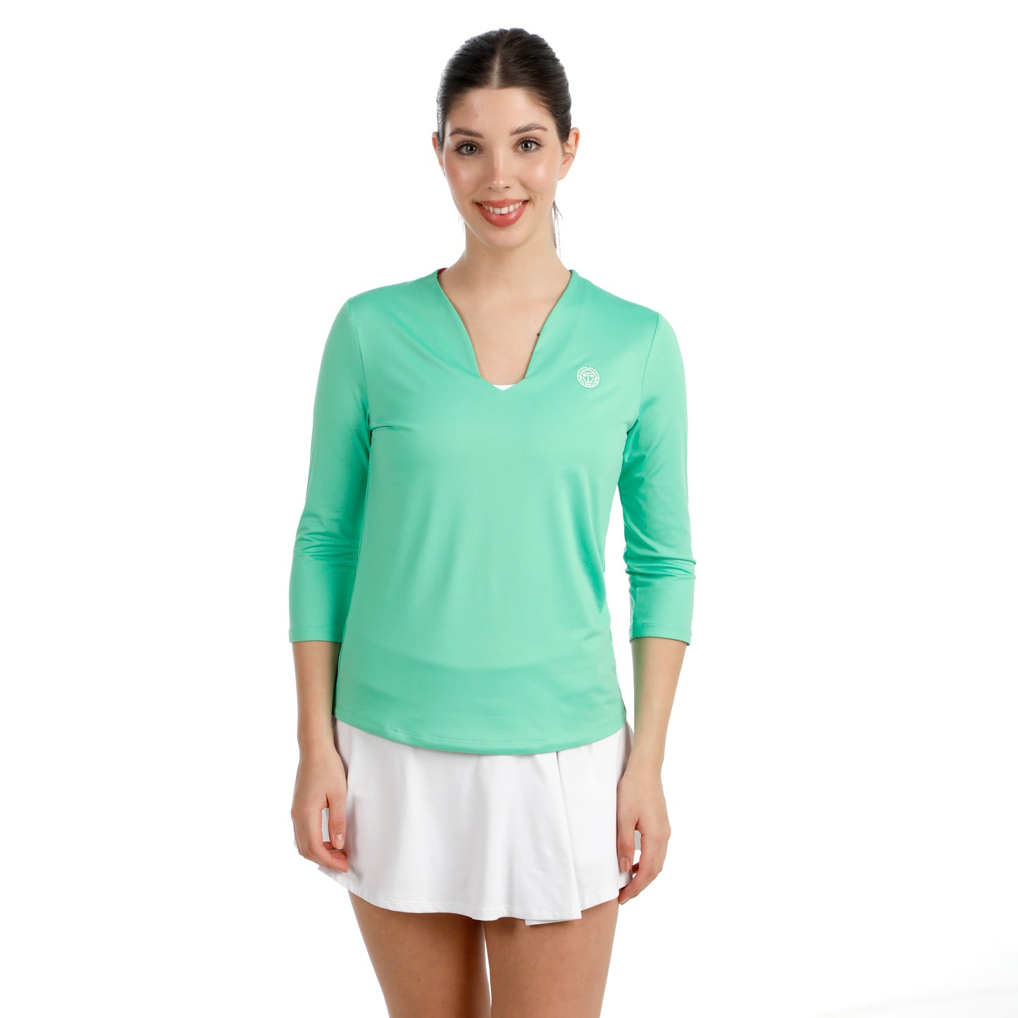 BIDI BADU Crew 2.0 V-Neck Longsleeve Dames-groen