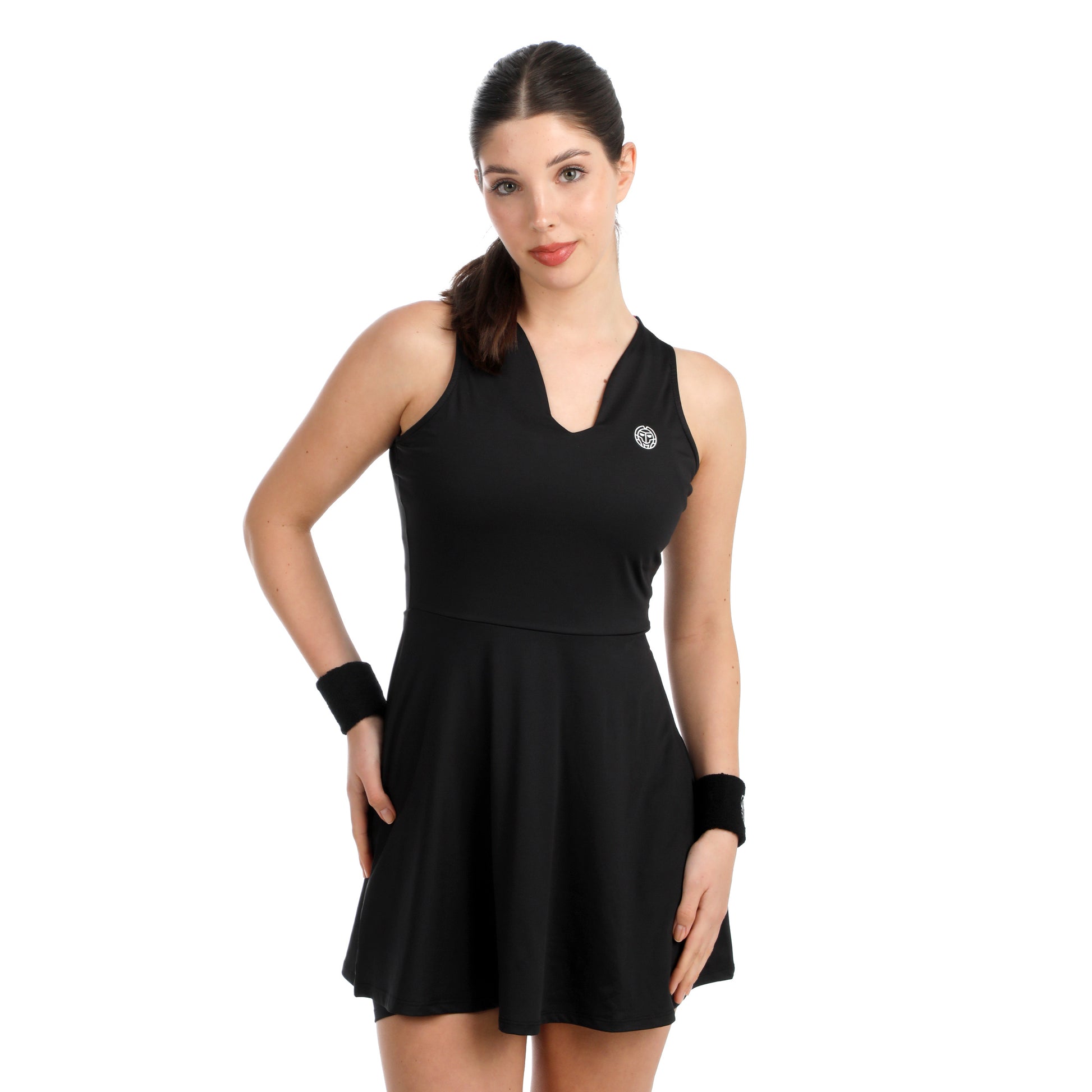 BIDI BADU Crew V-Neck Jurk Dames-zwart