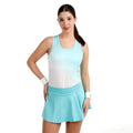 Crew Racerback Débardeur tank top Femmes-turquoise, blanc