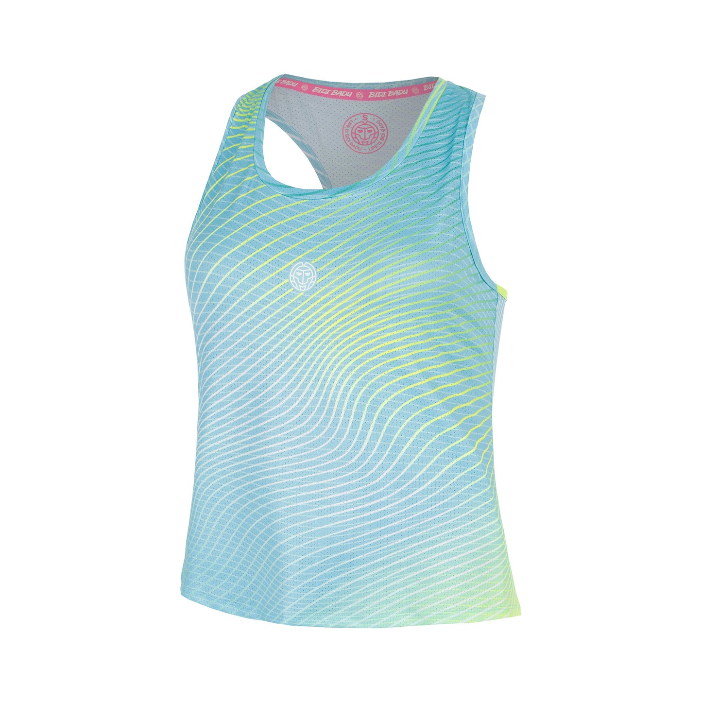 BIDI BADU Out of Control Racerback Tanktop Meisjes - lichtblauw, neongeel