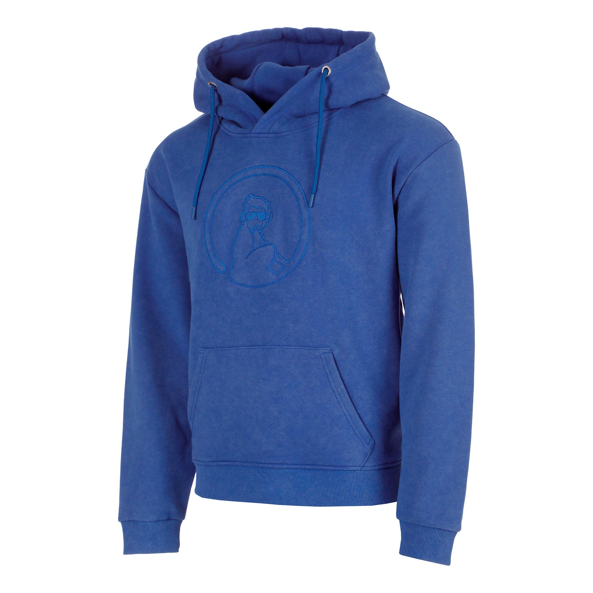 Quiet Please Crush Washed Out Loose Fit Sweat à capuche Hommes-bleu