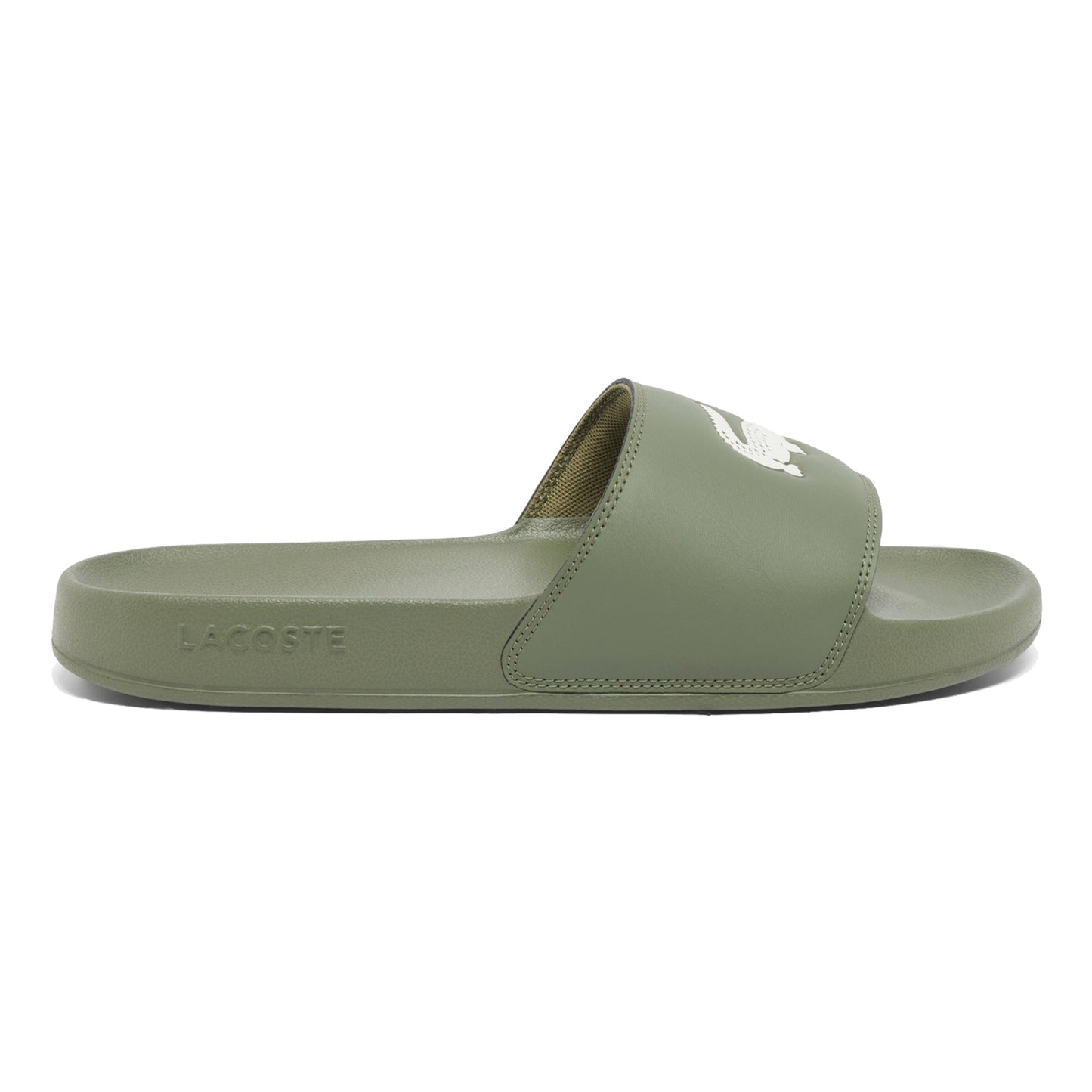 Lacoste Serve Slide Vrijtijdsschoen Heren-kaki, wit