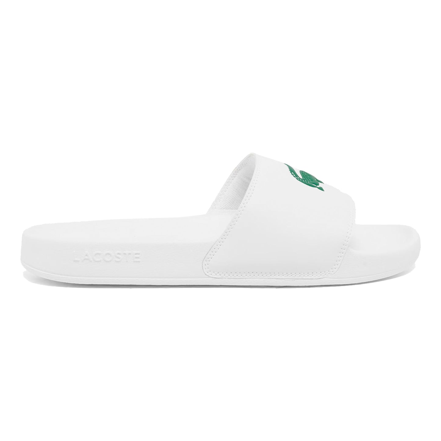 Lacoste Serve Slide Badslippers - wit, groen