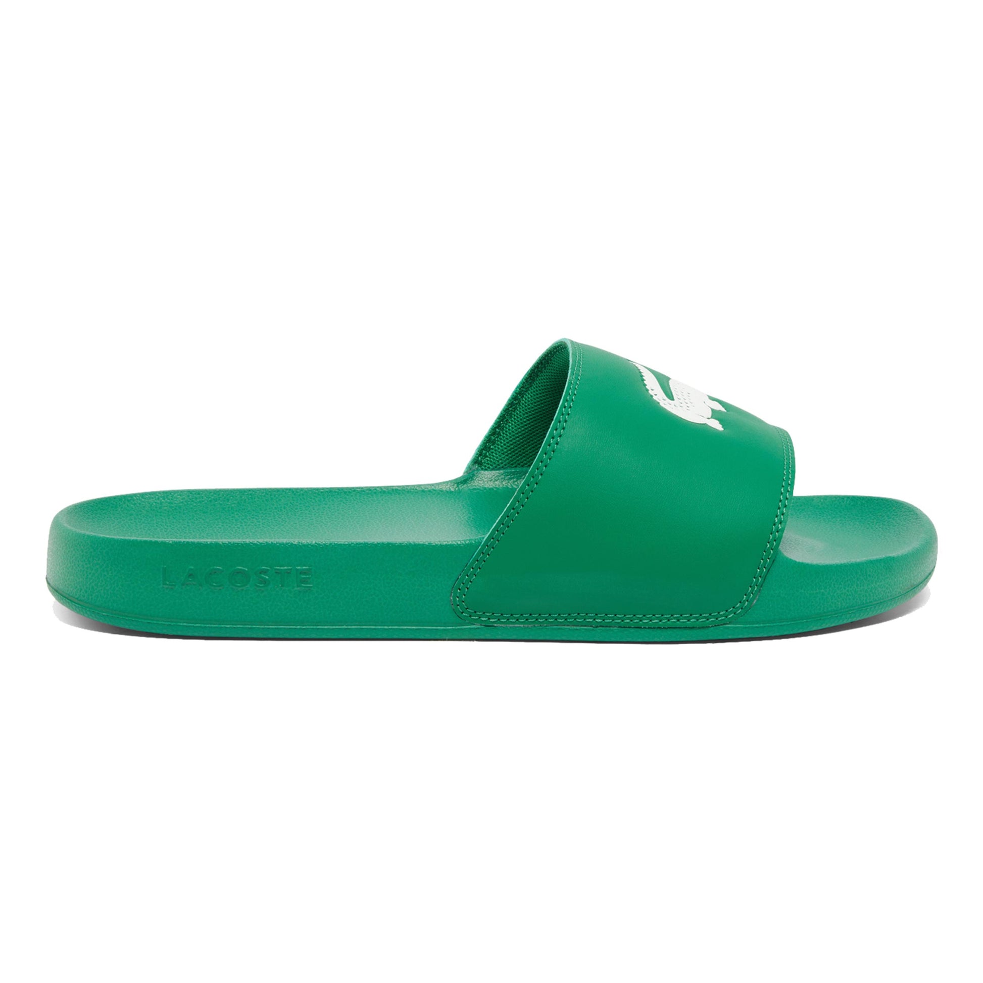 Lacoste Serve Slide Badslippers - groen, wit