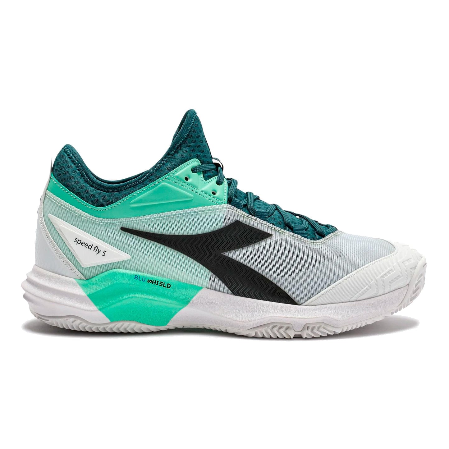 Diadora Speed Blushield Fly 5 Gravelschoen Heren-petrolblauw, zwart