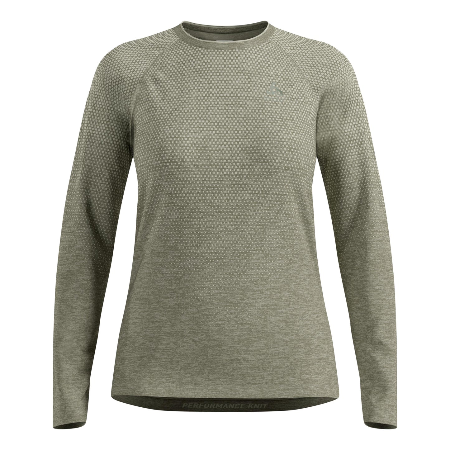 Odlo Essential Seamless Hardloopshirt Dames-olijf