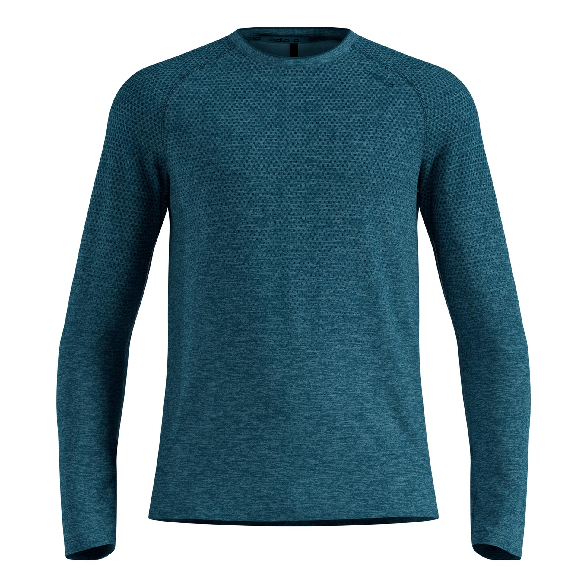 Odlo Essential Seamless  Hardloopshirt Heren - petrolblauw