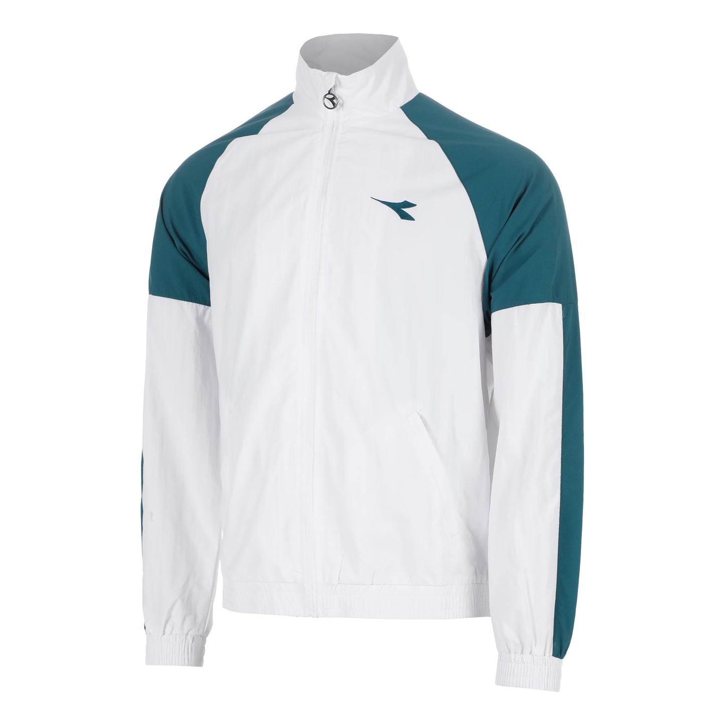 Diadora Match Trainingsjack Heren-wit, petrolblauw