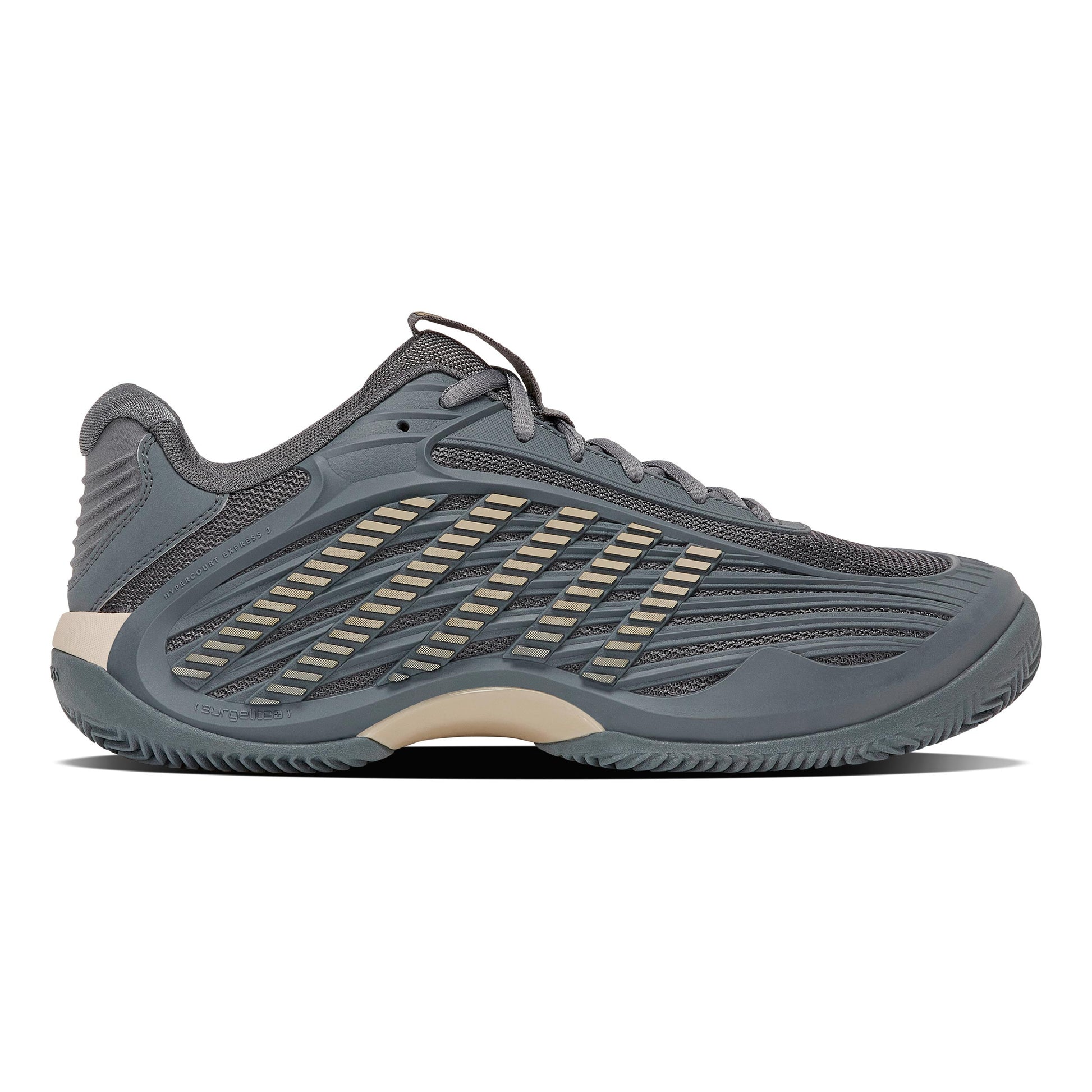 K-Swiss HYPERCOURT EXPRESS 3 Clay Gravelschoen Heren-donkergrijs, beige
