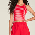 On The Daily Tanktop Dames - rood, wit