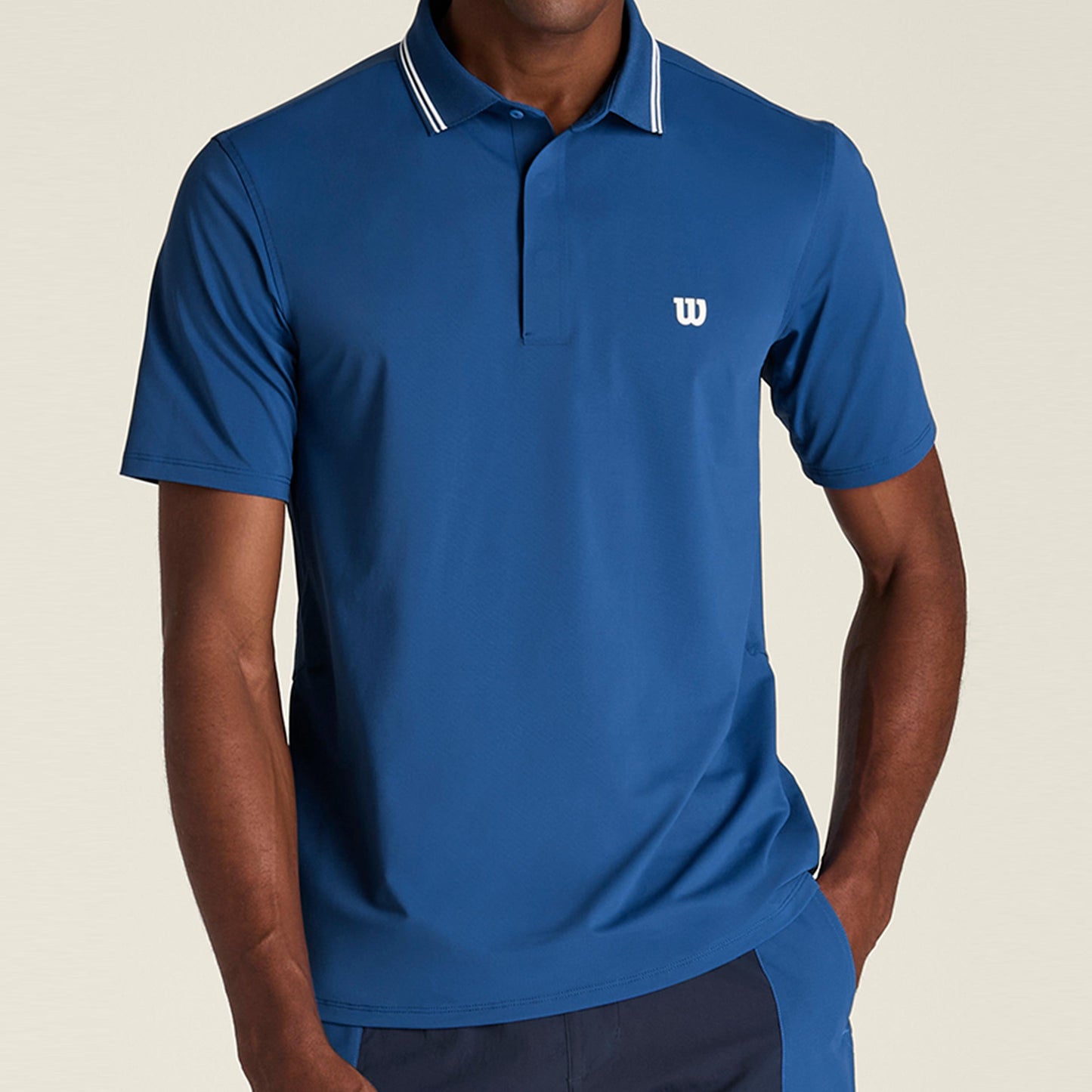 Wilson Challengers Technical Polo Hommes - bleu clair