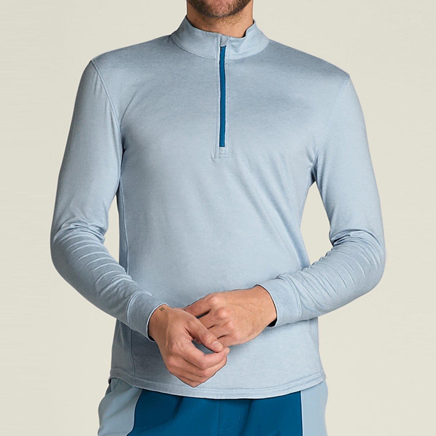 Wilson Everyday Performance Half-Zip Longsleeve Heren-blaugrau