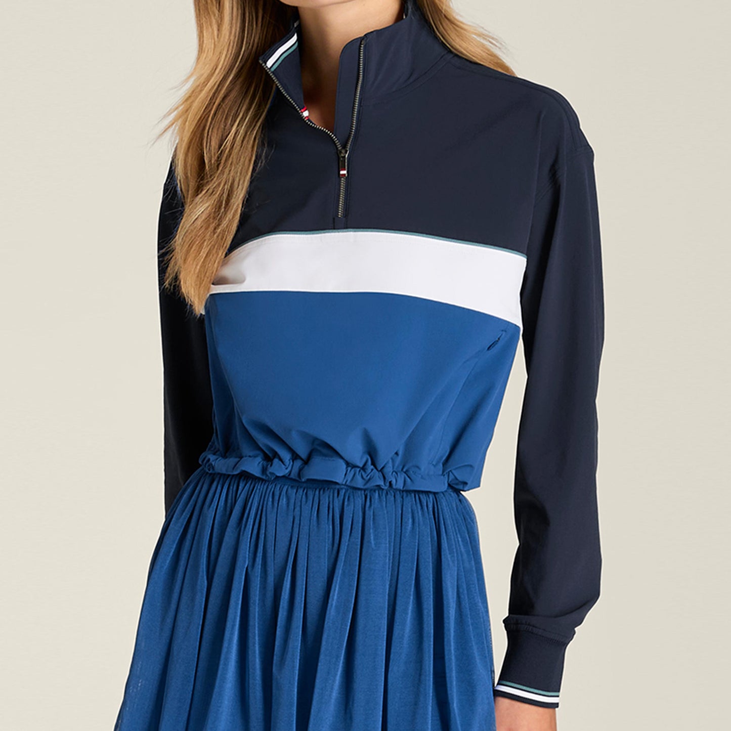 Wilson Davenport Woven Sweatshirt Dames - donkerblauw, lichtblauw