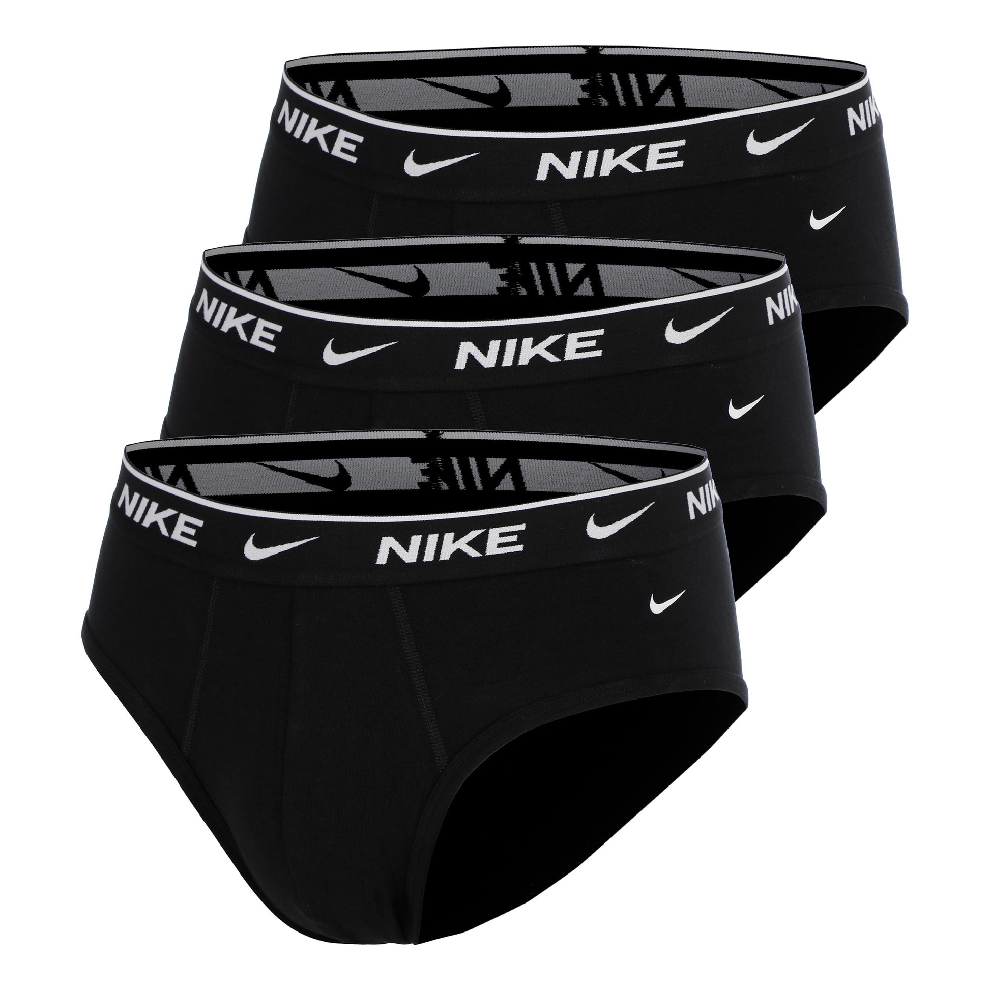 Nike Essential Cotton Stretch Slip Verpakking 3 stuks Heren - zwart, zwart
