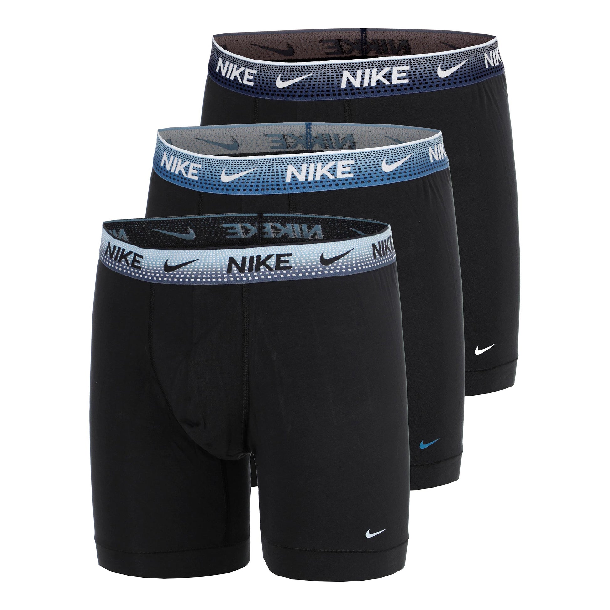 Nike Essential Cotton Stretch Boxer Brief Boxershort - Verpakking 3 stuks Heren-zwart, blauw