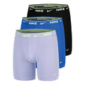 Essential Cotton Stretch Boxer Brief Caleçon - Pack de 3 Hommes-violet, bleu