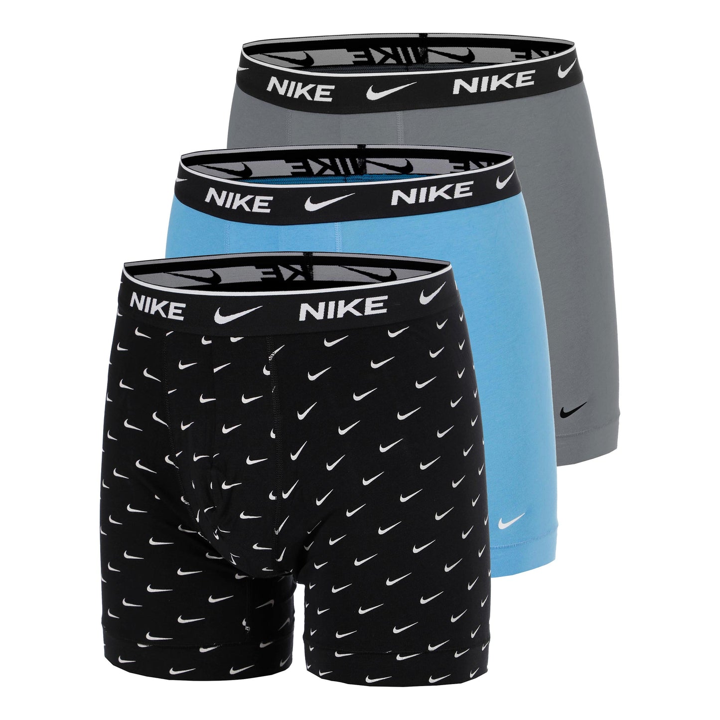 Nike Essential Cotton Stretch Boxershort Verpakking 3 stuks Heren - zwart, grijs