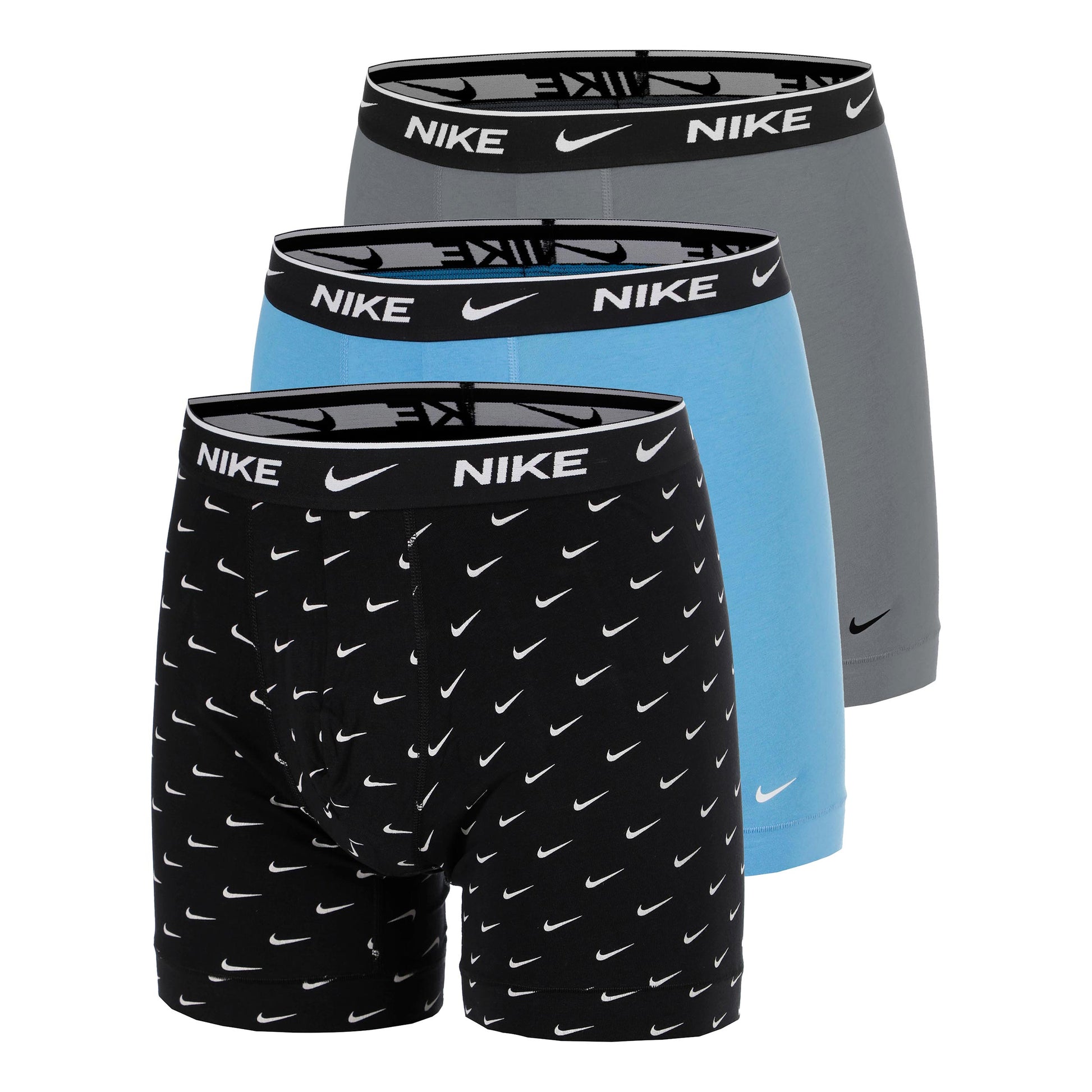Nike Essential Cotton Stretch Boxershort Verpakking 3 stuks Heren - zwart, grijs