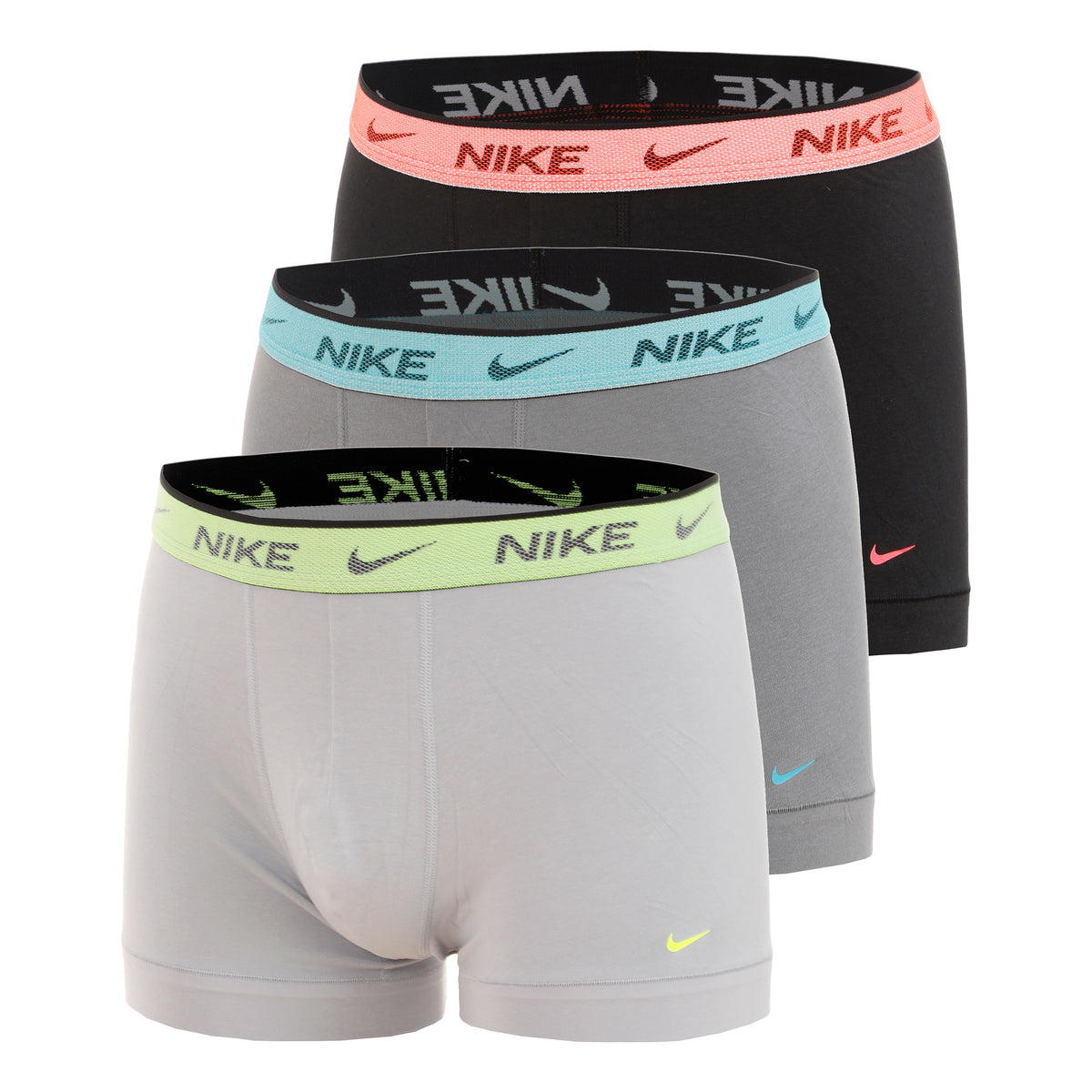 Nike Essential Cotton Stretch Trunk Boxershort Verpakking 3 stuks Heren - zilver