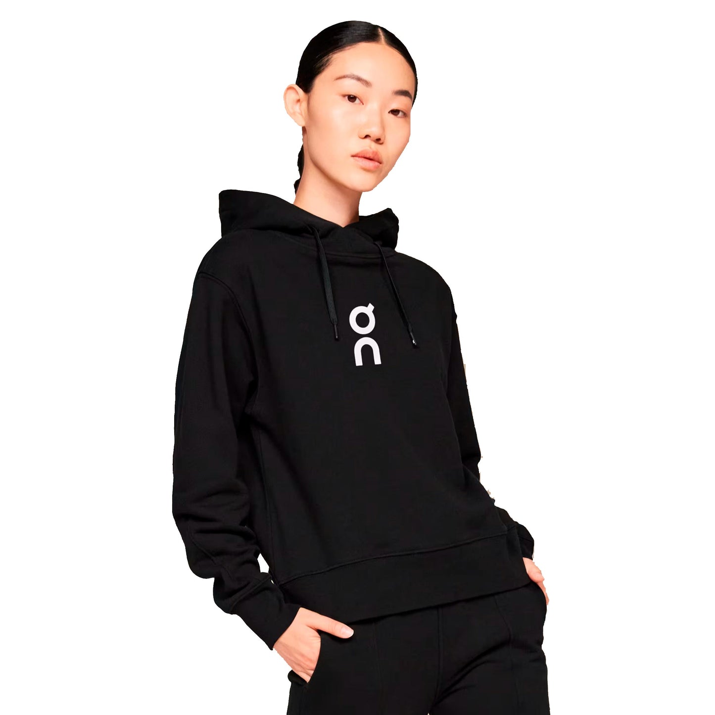 On Club Sweater met capuchon Dames - zwart, wit