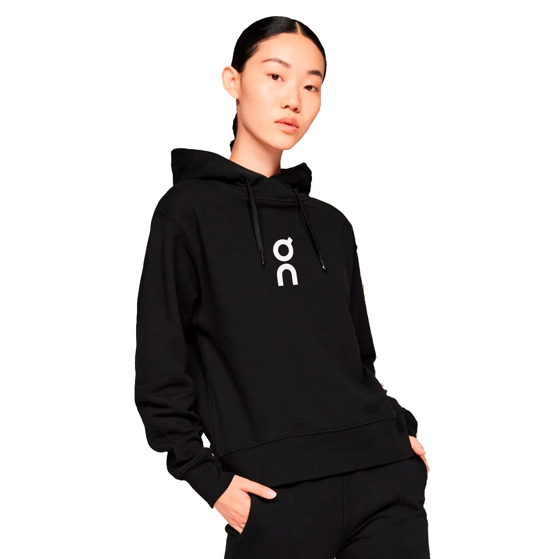 On Club Sweater met capuchon Dames - zwart, wit