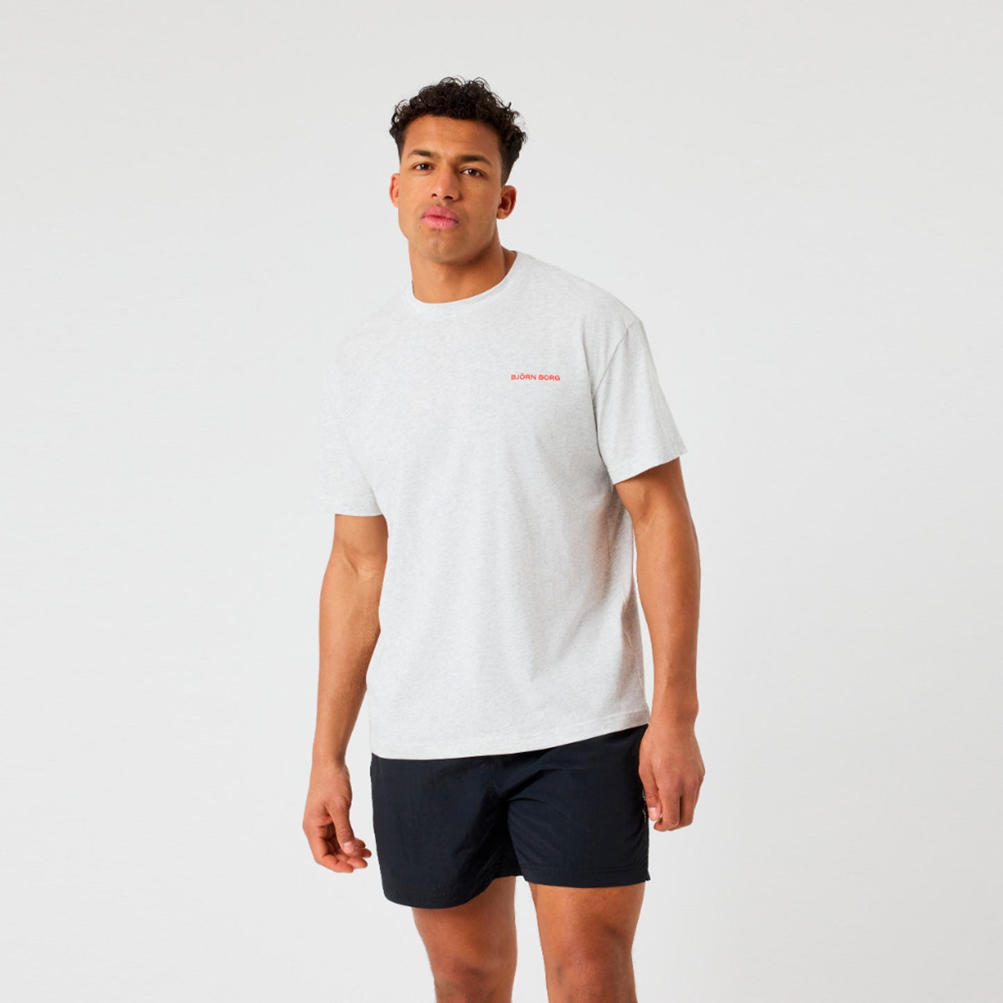 Björn Borg Borg Gym Oversized T-shirt Hommes - gris clair