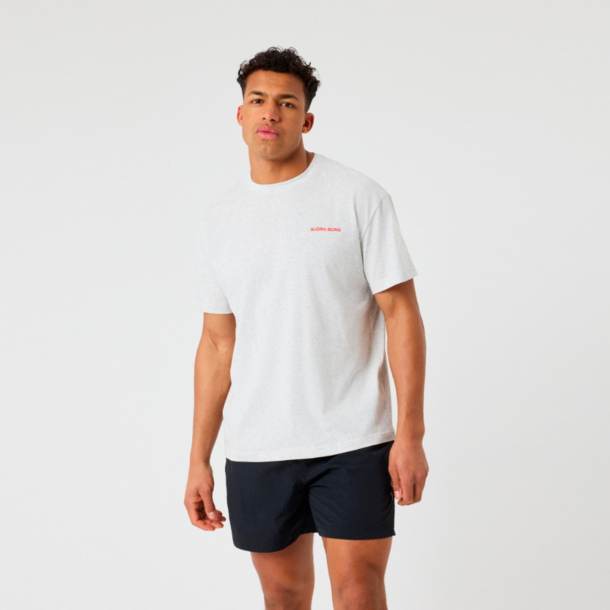 Björn Borg Borg Gym Oversized T-shirt Hommes - gris clair