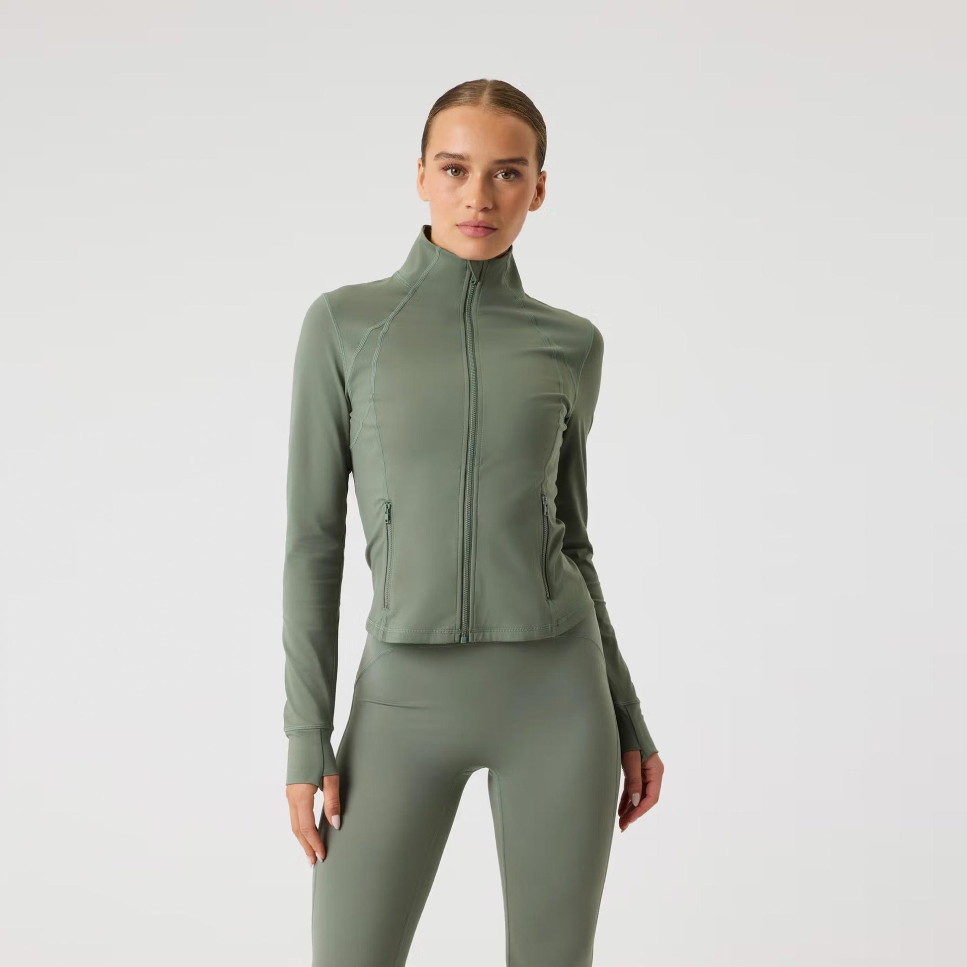Björn Borg Borg Soft Zip Midlayer Haut manches longues Femmes - sauge