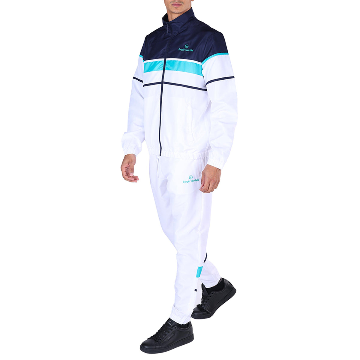 Sergio Tacchini Scorpione Survêtement Hommes - blanc, bleu foncé