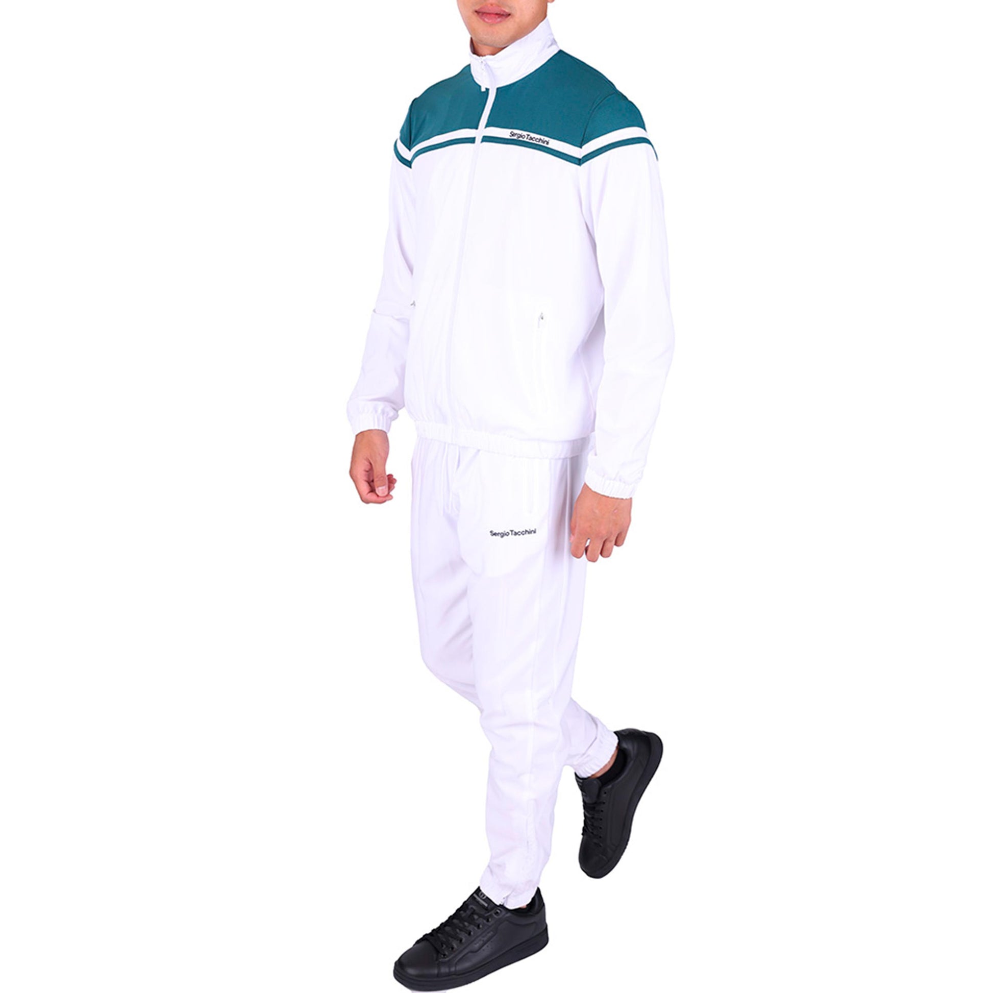 Sergio Tacchini Riflesso Survêtement Hommes - blanc, bleu petrol