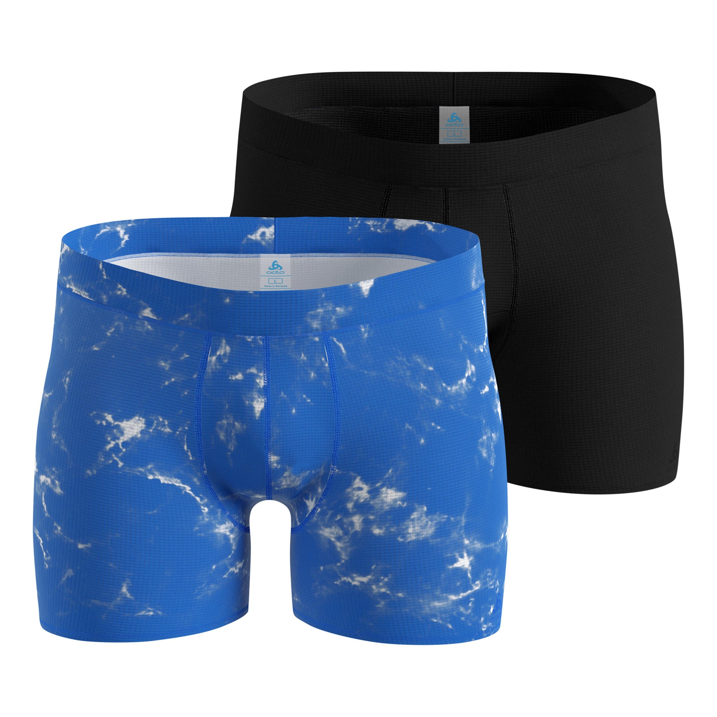 Odlo Active Light Graphic 2 pack Boxershort Heren-blauw, zwart
