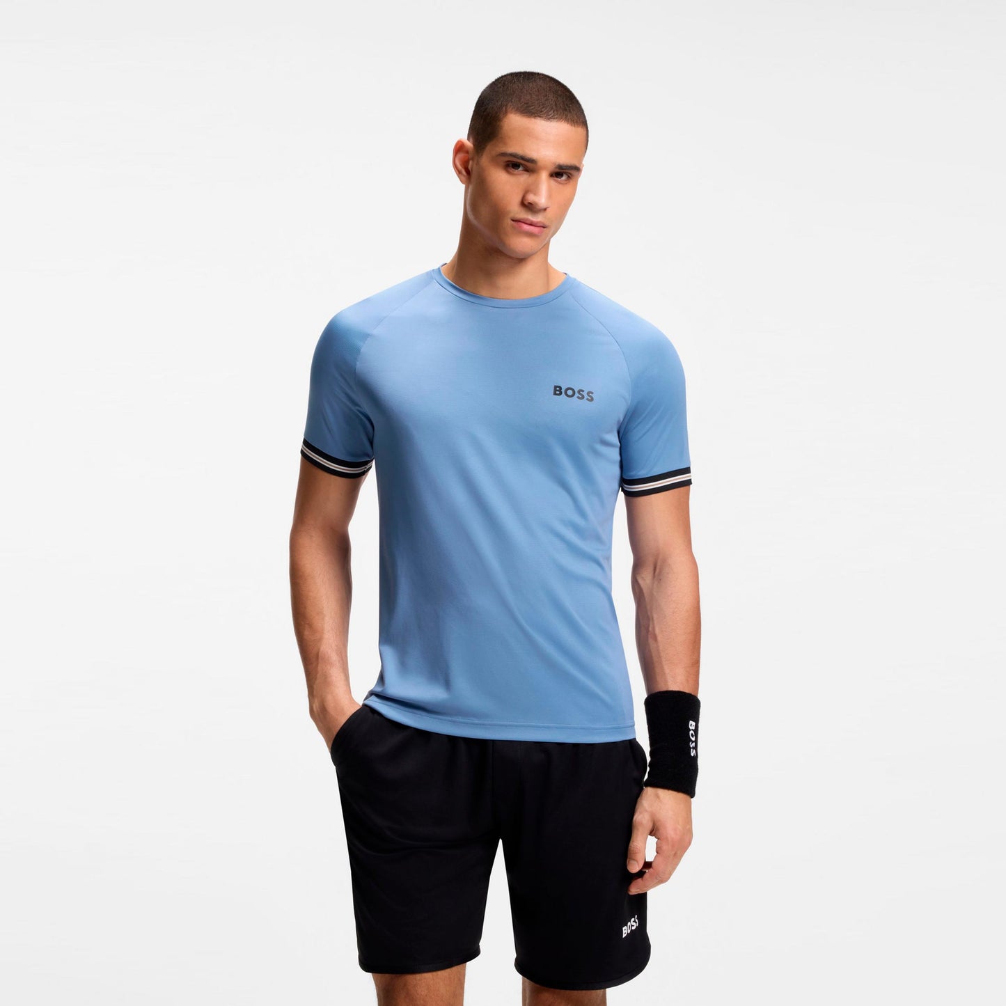 BOSS Serve 2 T-shirt Hommes-bleu gris