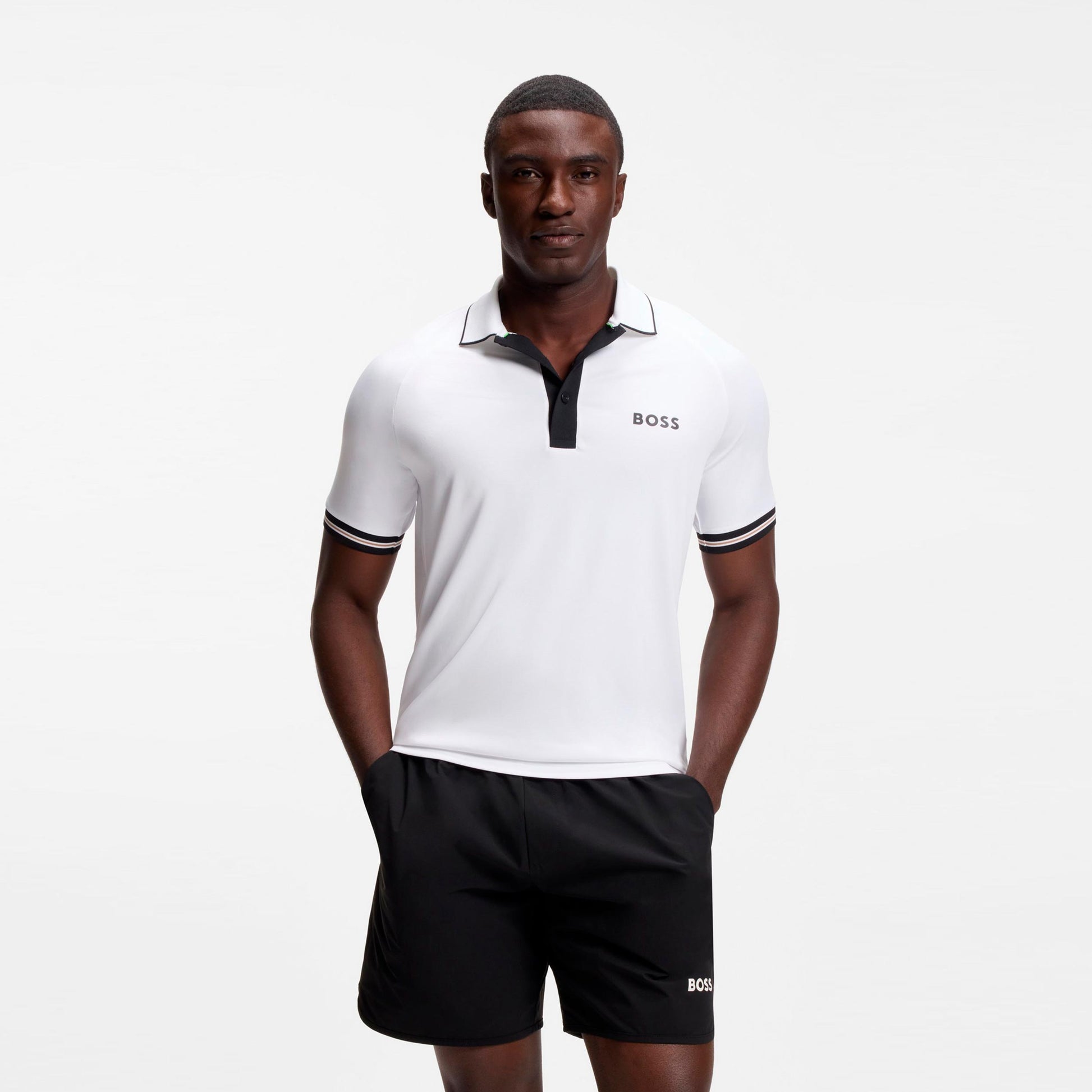 BOSS Serve Polo Heren-wit