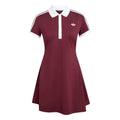 Classics Jurk Dames - wijnrood, wit