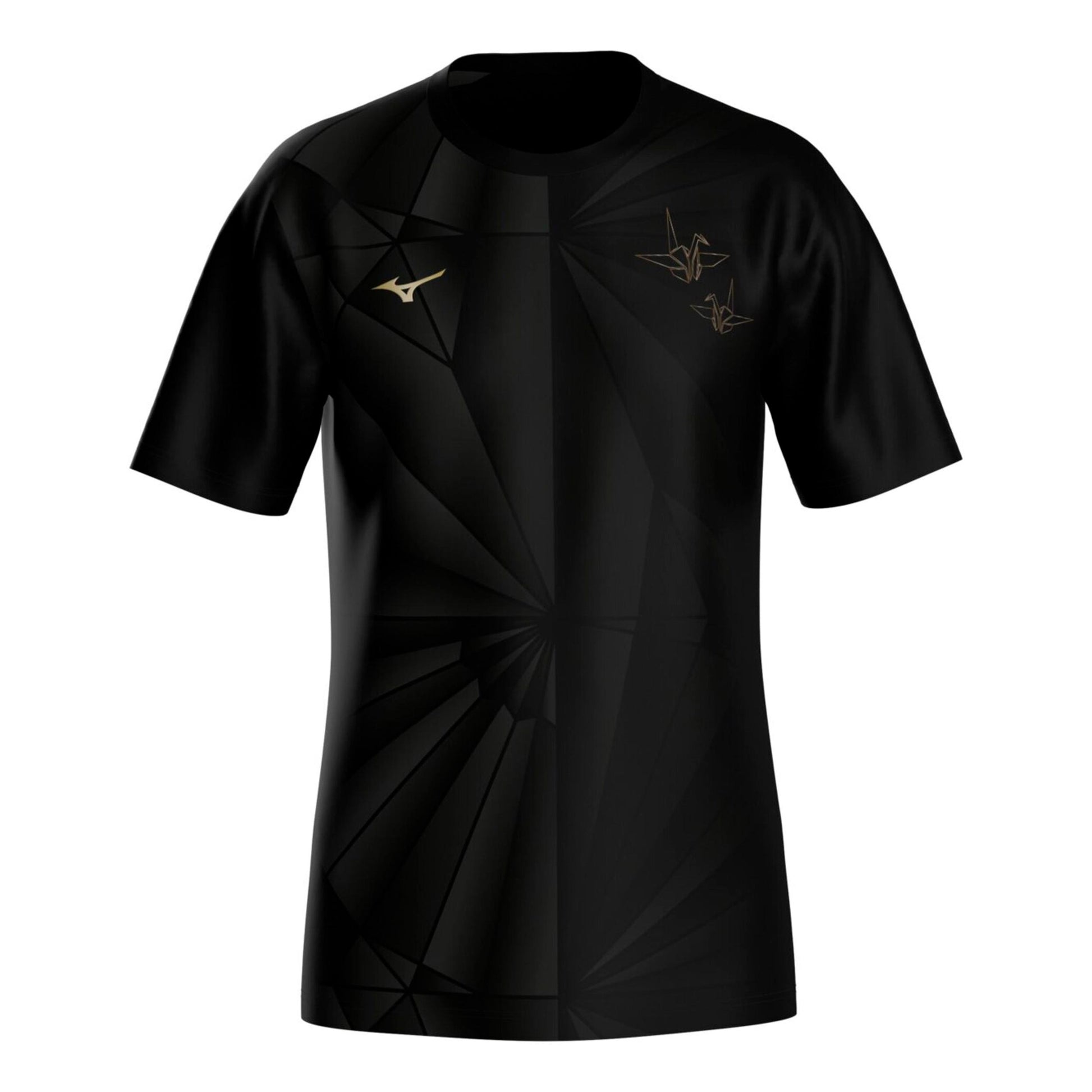 Mizuno Active DryAeroFlow Graphic  Maillot de course Hommes - noir, or