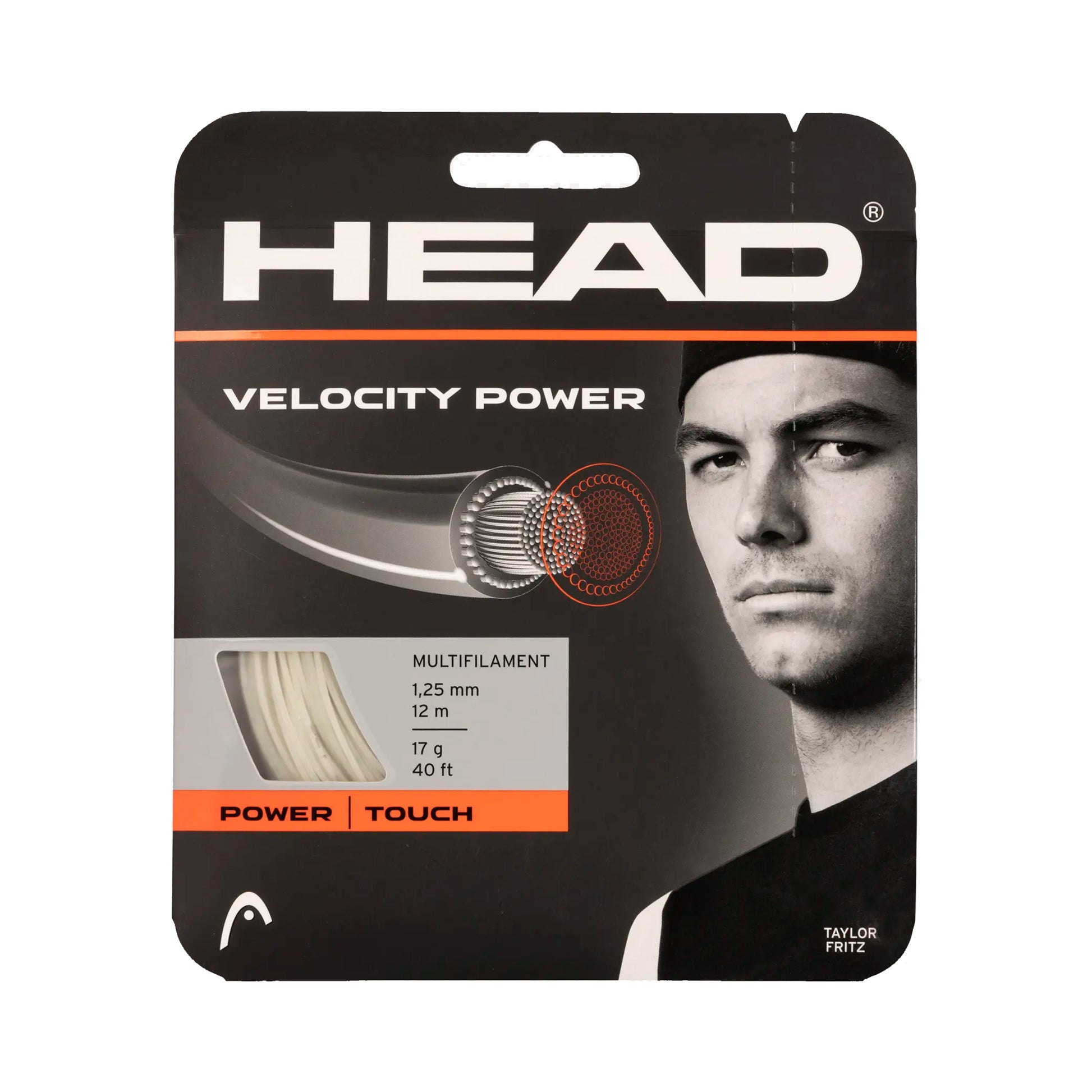 HEAD Velocity MLT Power Set snaren 12m - natuurlijke kleuren