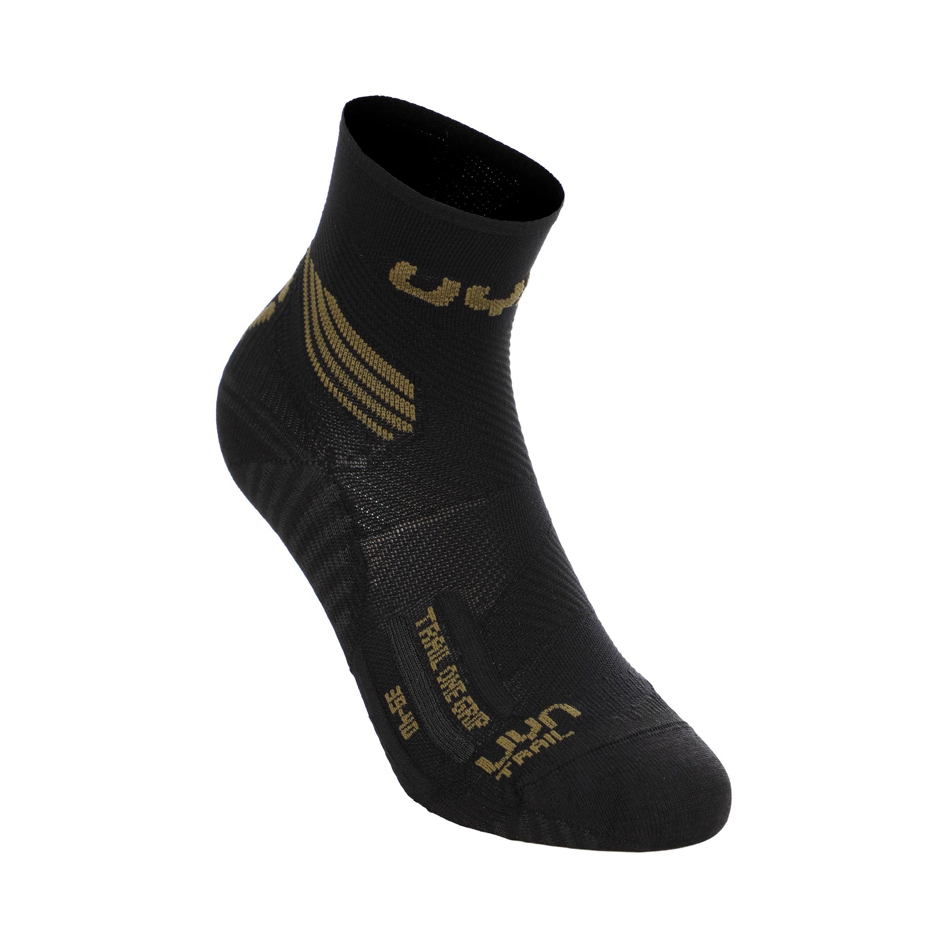UYN Trail One Grip Chaussettes de running Femmes - noir, vert olive