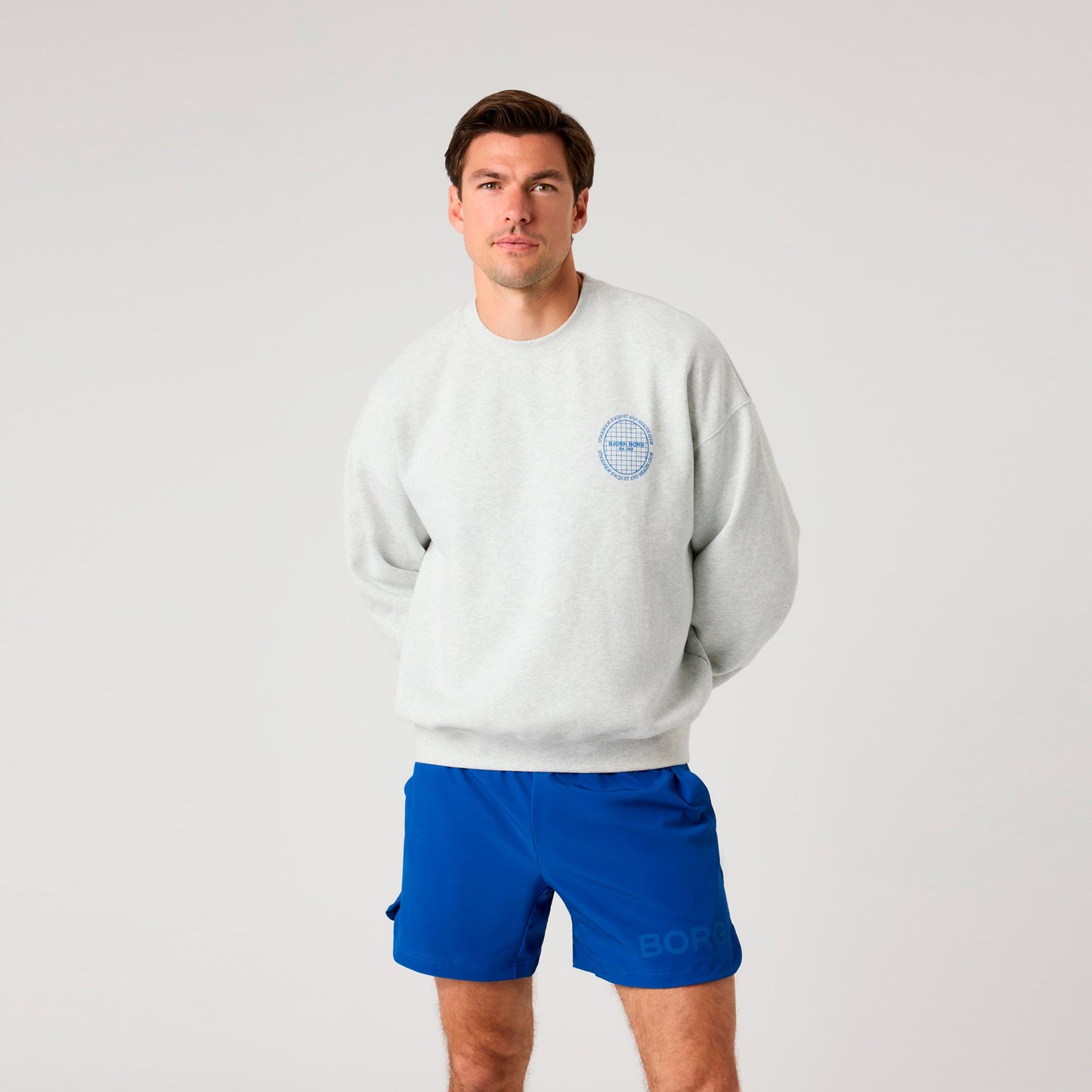 Björn Borg Ace Oversized Sweatshirt Heren - lichtgrijs