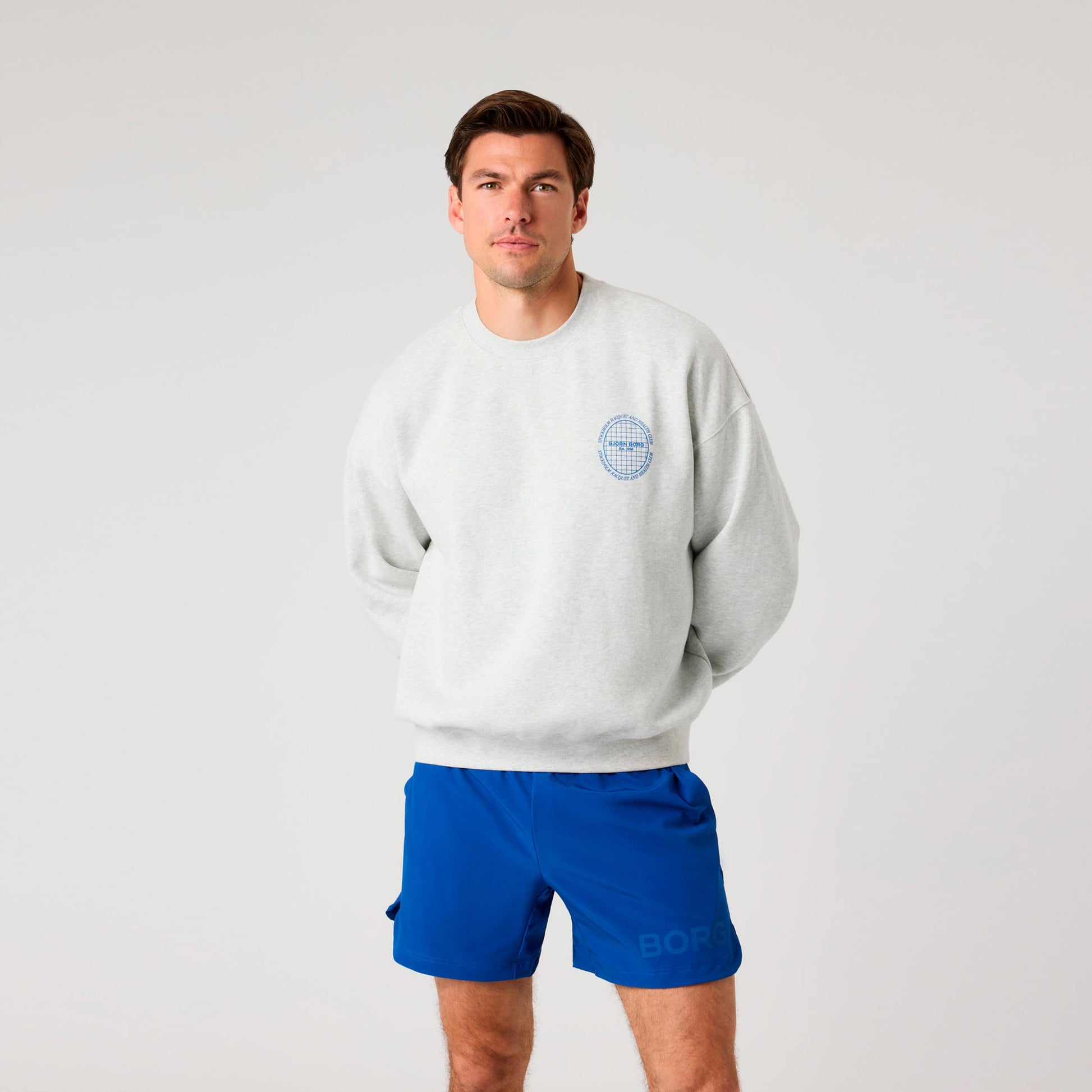 Björn Borg Ace Oversized Sweatshirt Heren - lichtgrijs