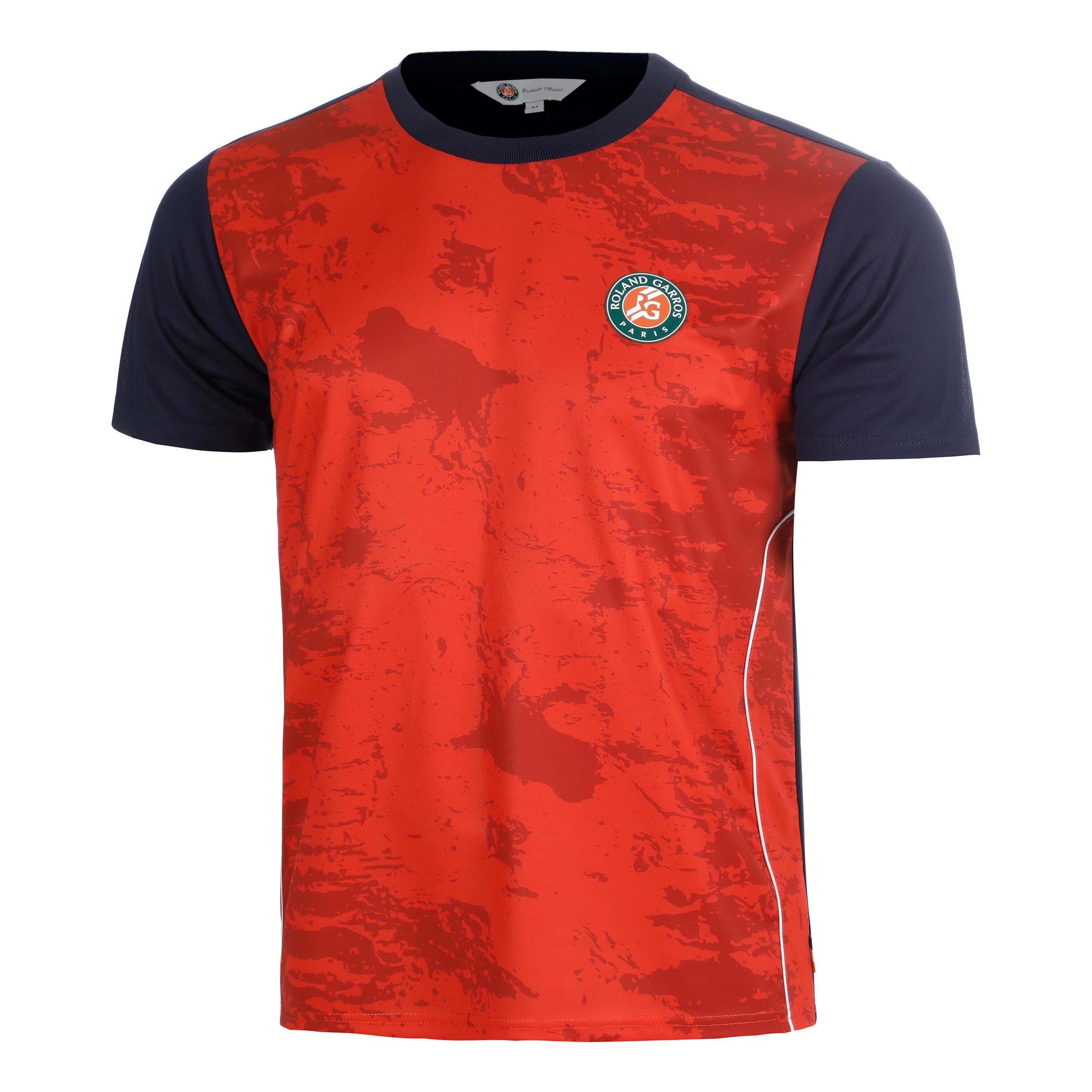 Roland Garros Performance T-shirt Heren - roest, donkerblauw