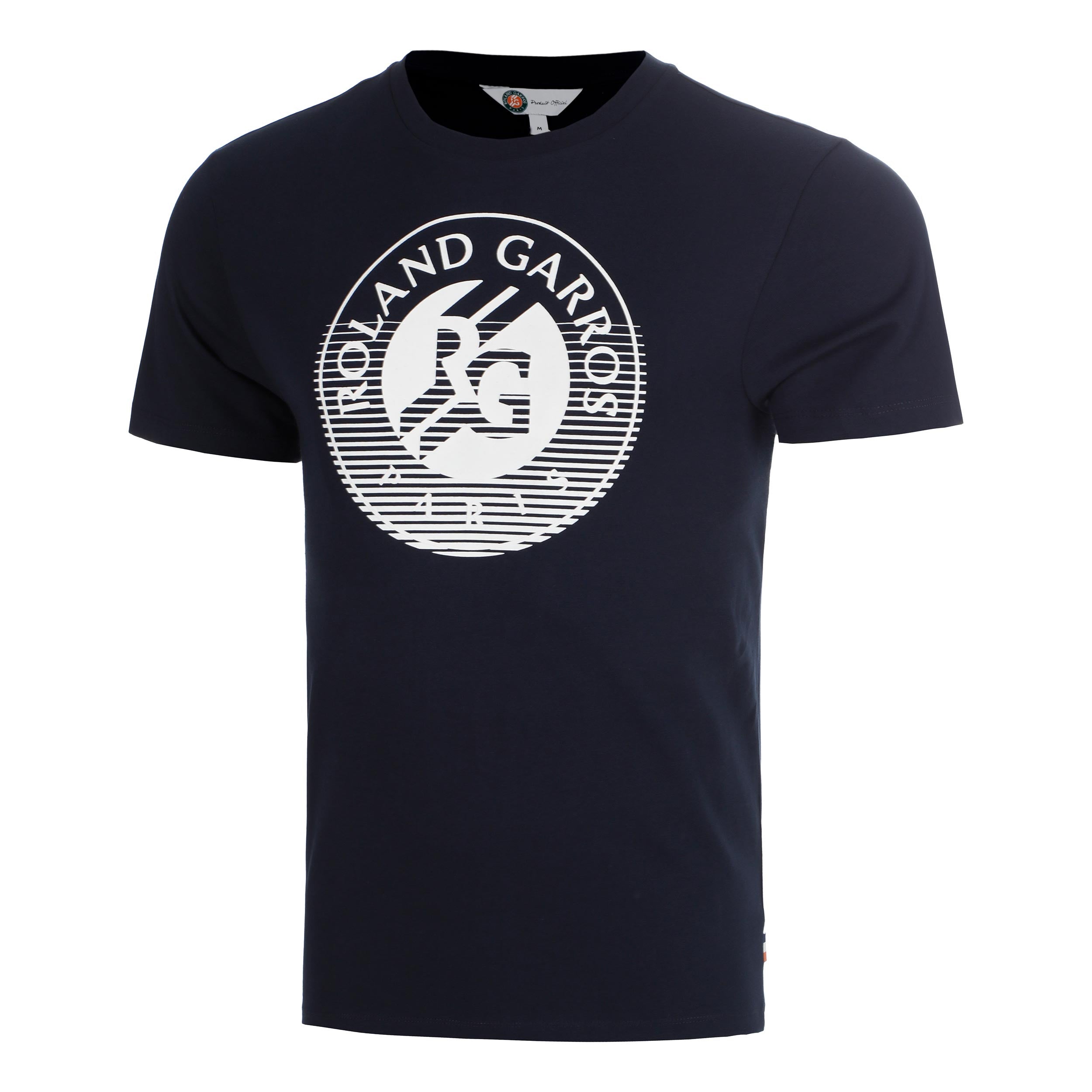 Roland Garros Big Logo T-shirt Heren - donkerblauw