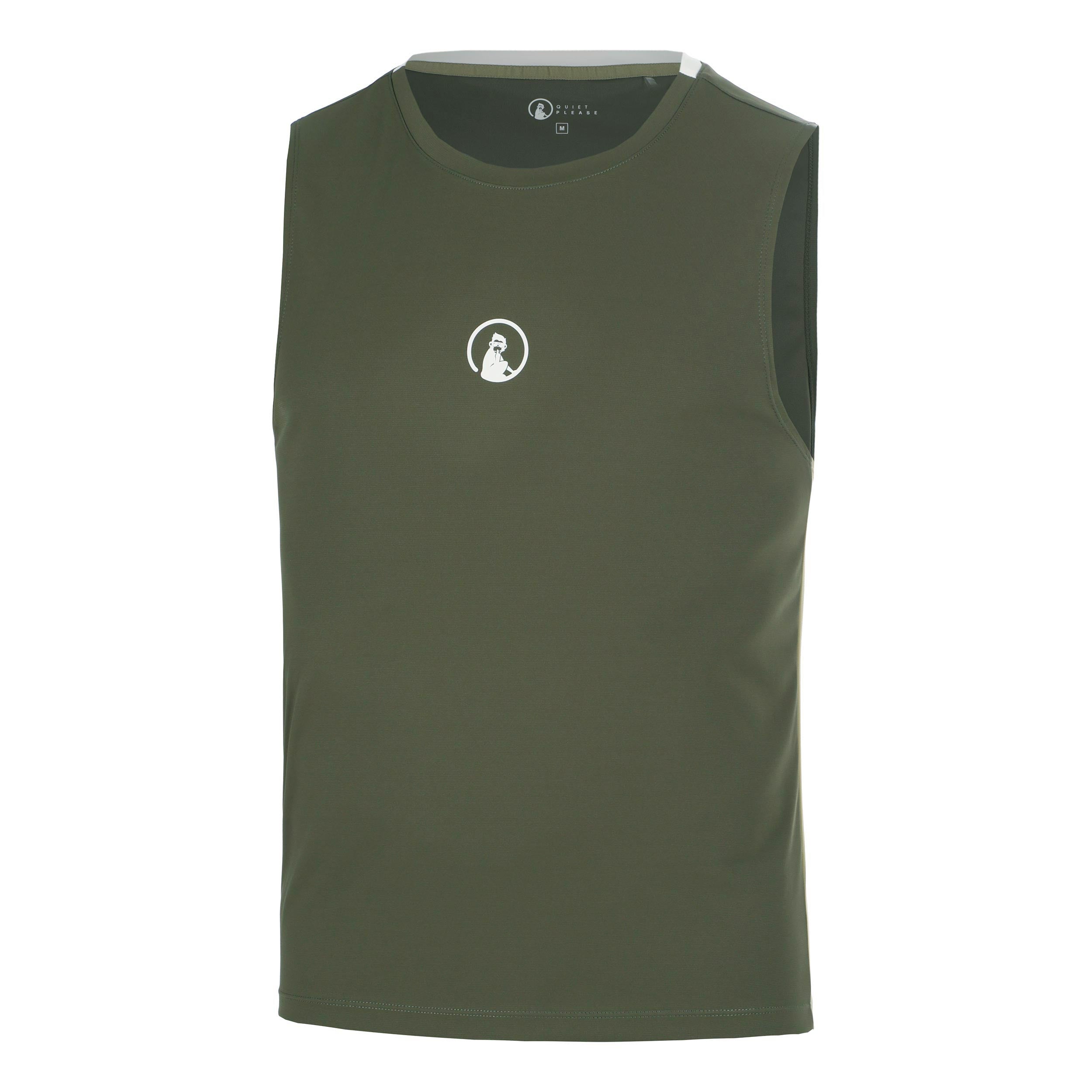 Quiet Please Memories Winner Tech Tanktop Heren - donkergroen
