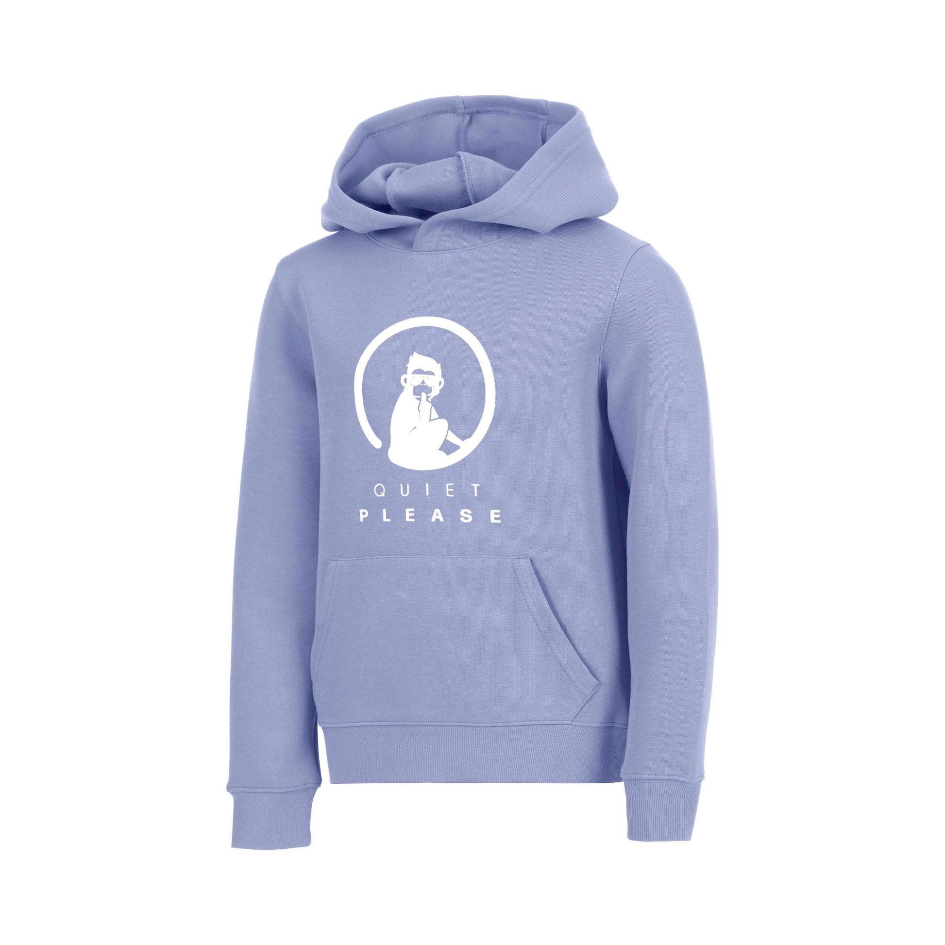 Quiet Please Glow Baseline Logo Sweat à capuche Garçons - bleu