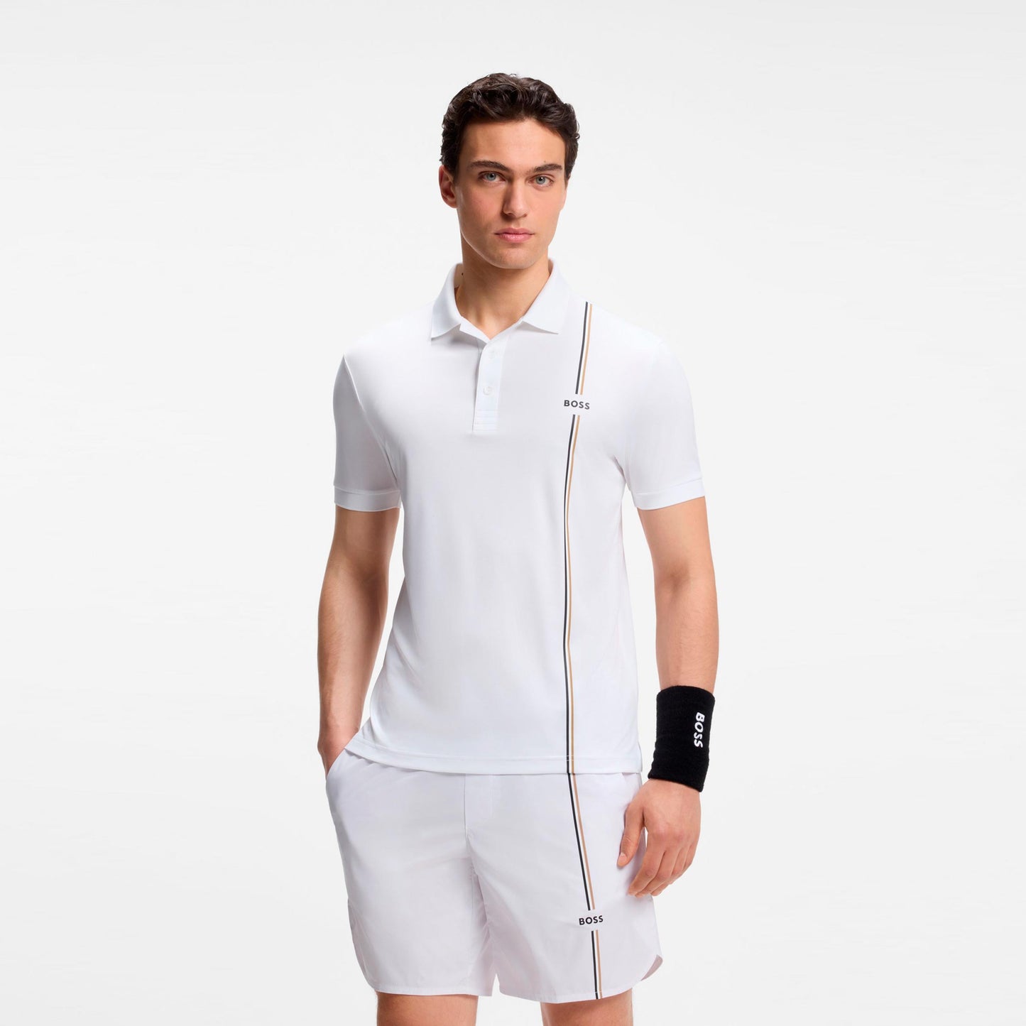 BOSS Game 3 Polo Heren - wit