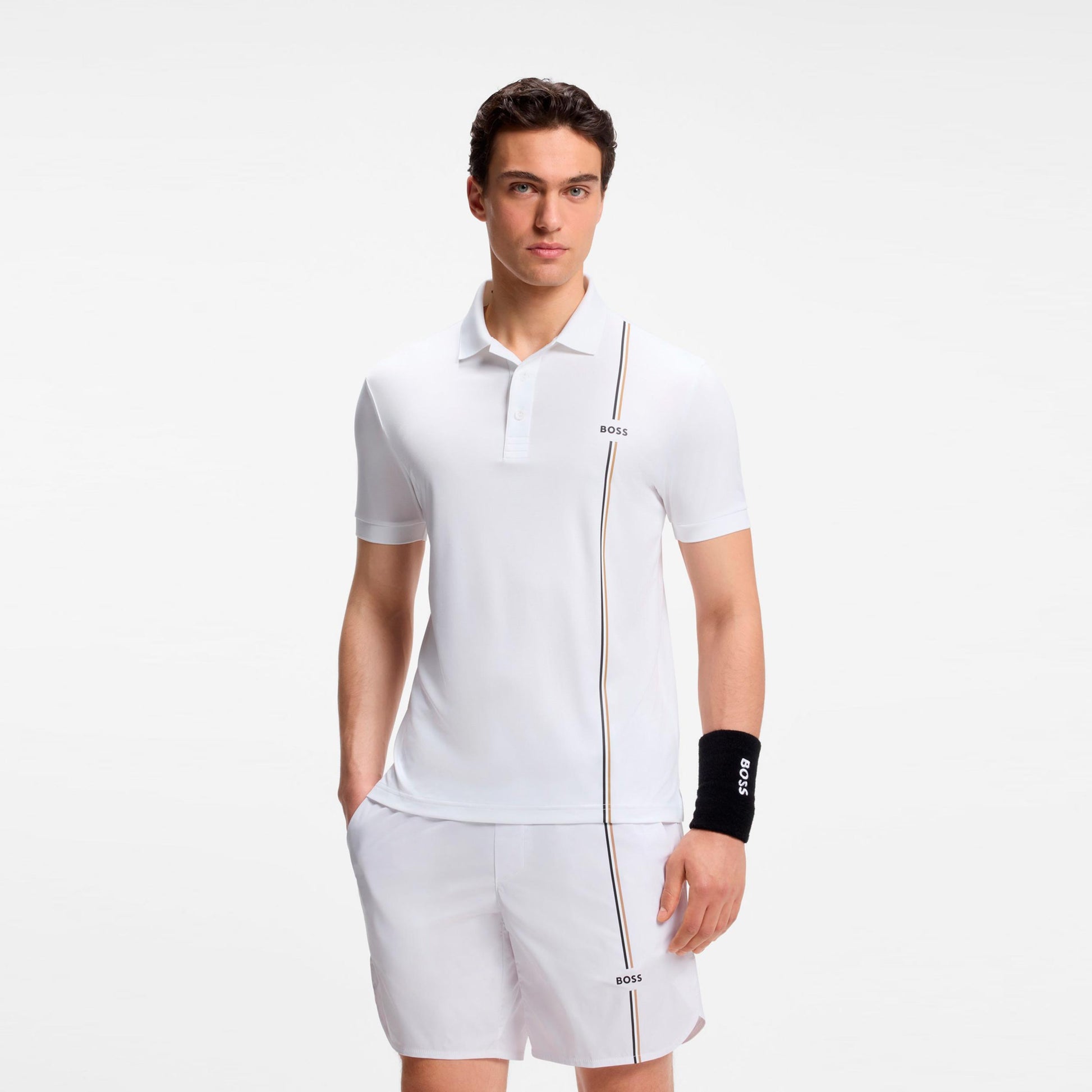 BOSS Game 3 Polo Heren - wit