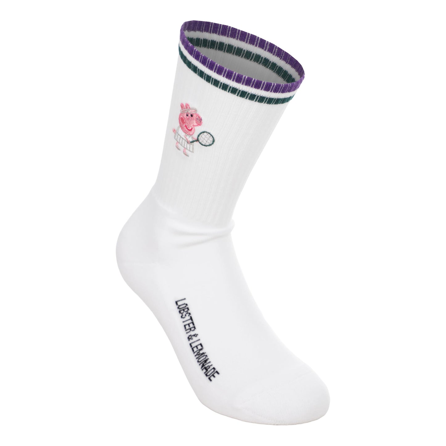 Lobster & Lemonade Peppa Pig Tennis – ’90 Sport Sportsokken Unisex - wit