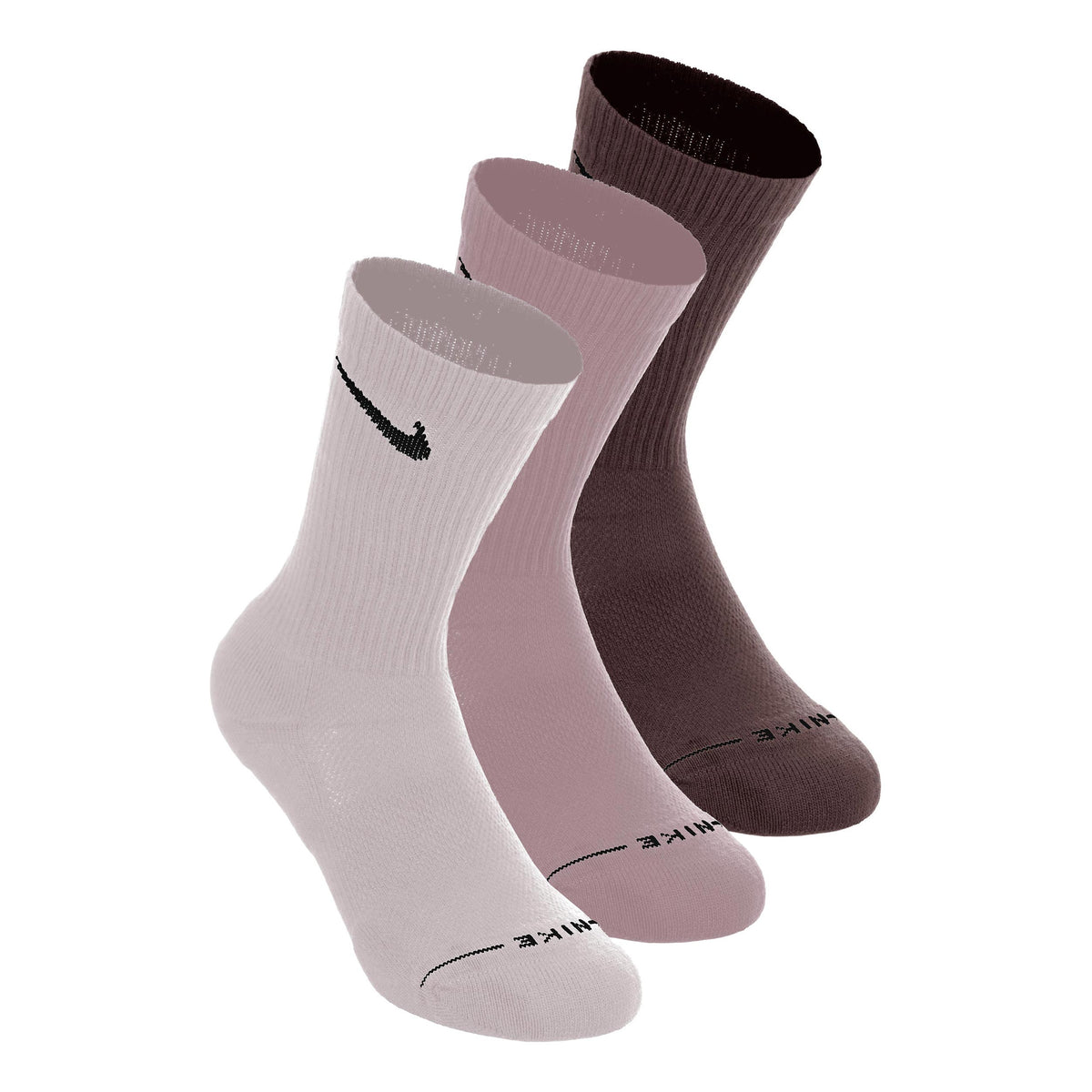 Nike Crew Chaussettes de tennis Pack de 3 Unisex - crème, vieux rose